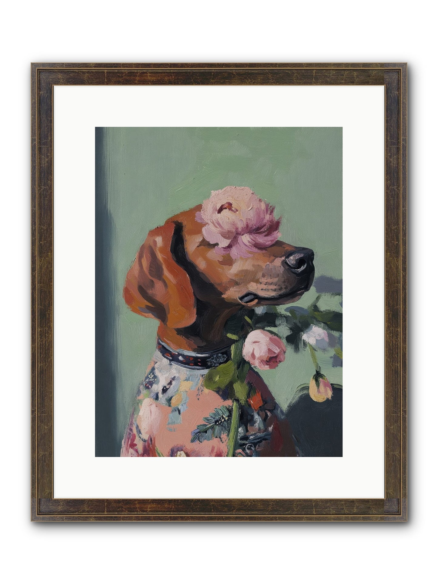 Cream Puff Framed Print - Slimwoods Black/Gold 12x16