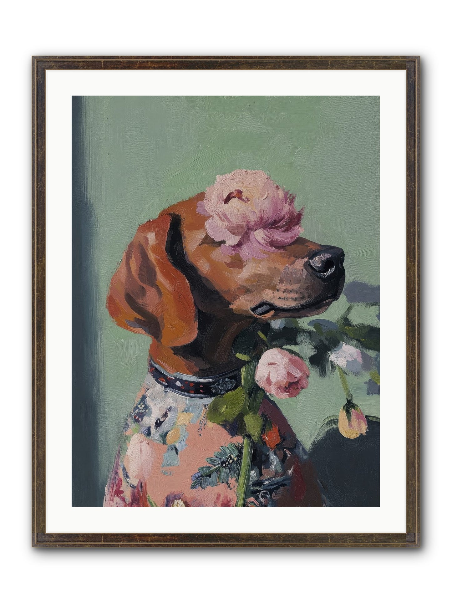Cream Puff Framed Print - Slimwoods Black/Gold 24x32