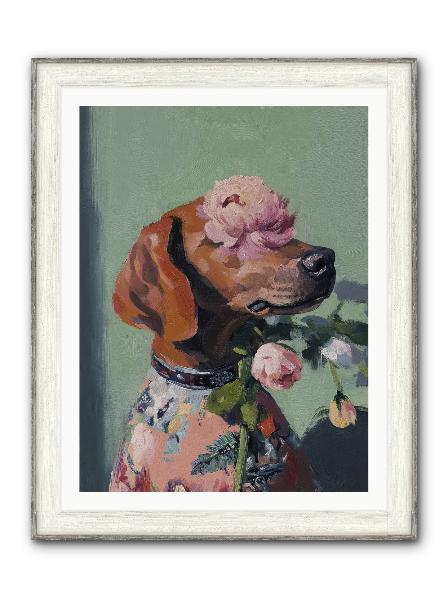 Cream Puff Framed Print - Driftwood White 30x40