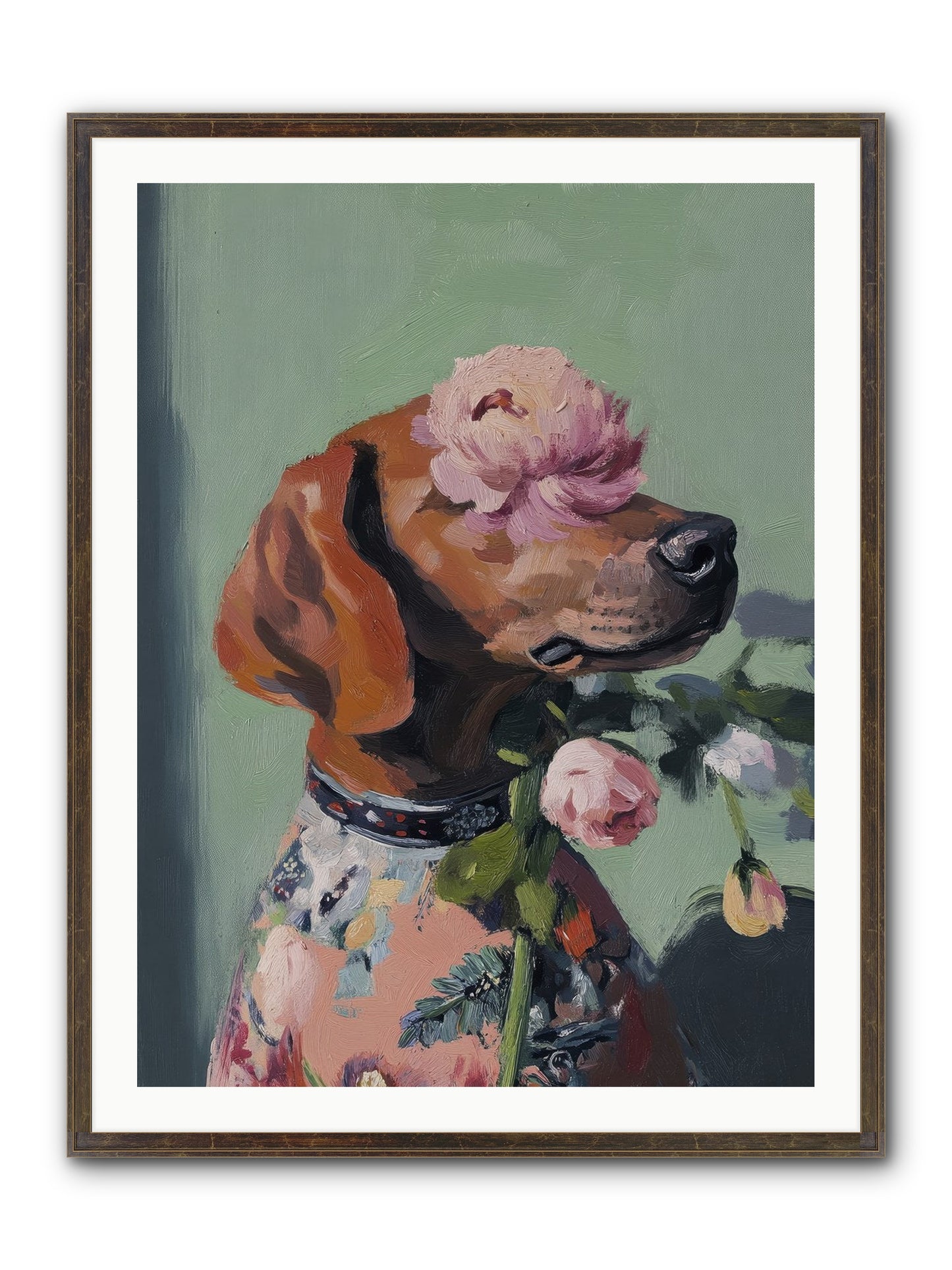 Cream Puff Framed Print - Slimwoods Black/Gold 30x40