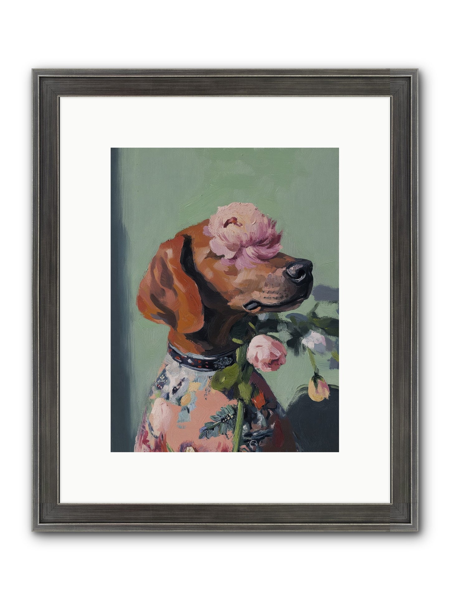 Cream Puff Framed Print - Slimwoods Black/Silver 9x12