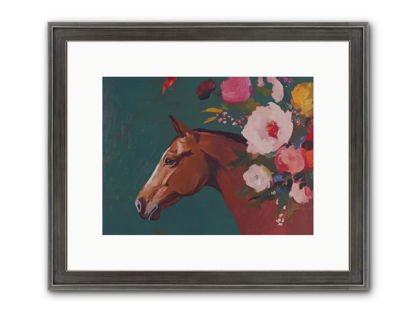 Creekside Solitude Framed Print - Slimwoods Black/Silver 12x9