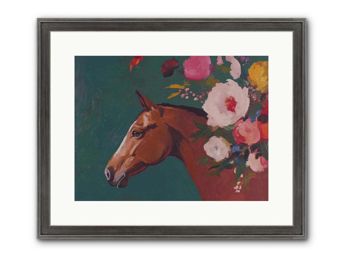 Creekside Solitude Framed Print - Slimwoods Black/Silver 16x12