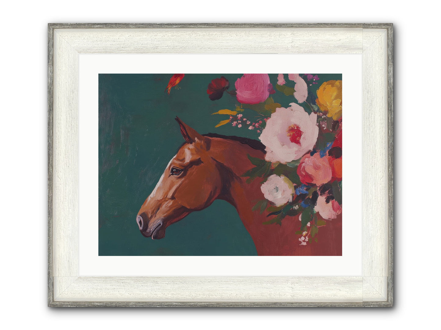 Creekside Solitude Framed Print - Driftwood White 24x18