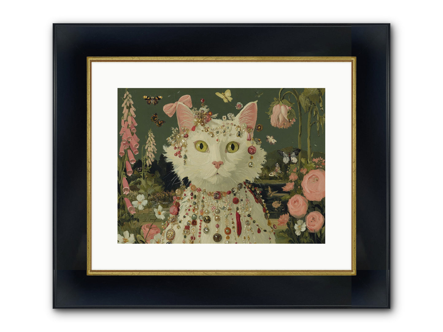 Cricket’s Lullaby Framed Print - Wide Black w/Gold 16x12