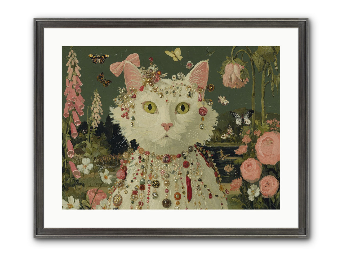 Cricket’s Lullaby Framed Print - Slimwoods Black/Silver 24x18