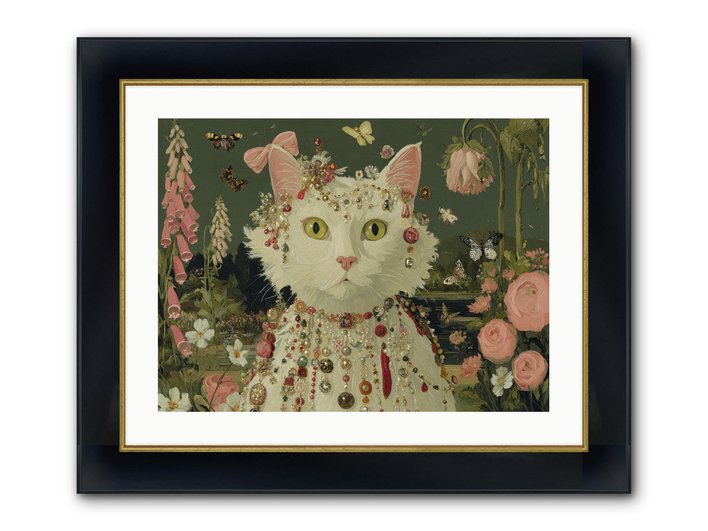Cricket’s Lullaby Framed Print - Wide Black w/Gold 24x18
