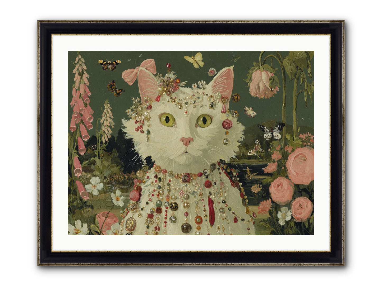Cricket’s Lullaby Framed Print - Black & Gold 32x24