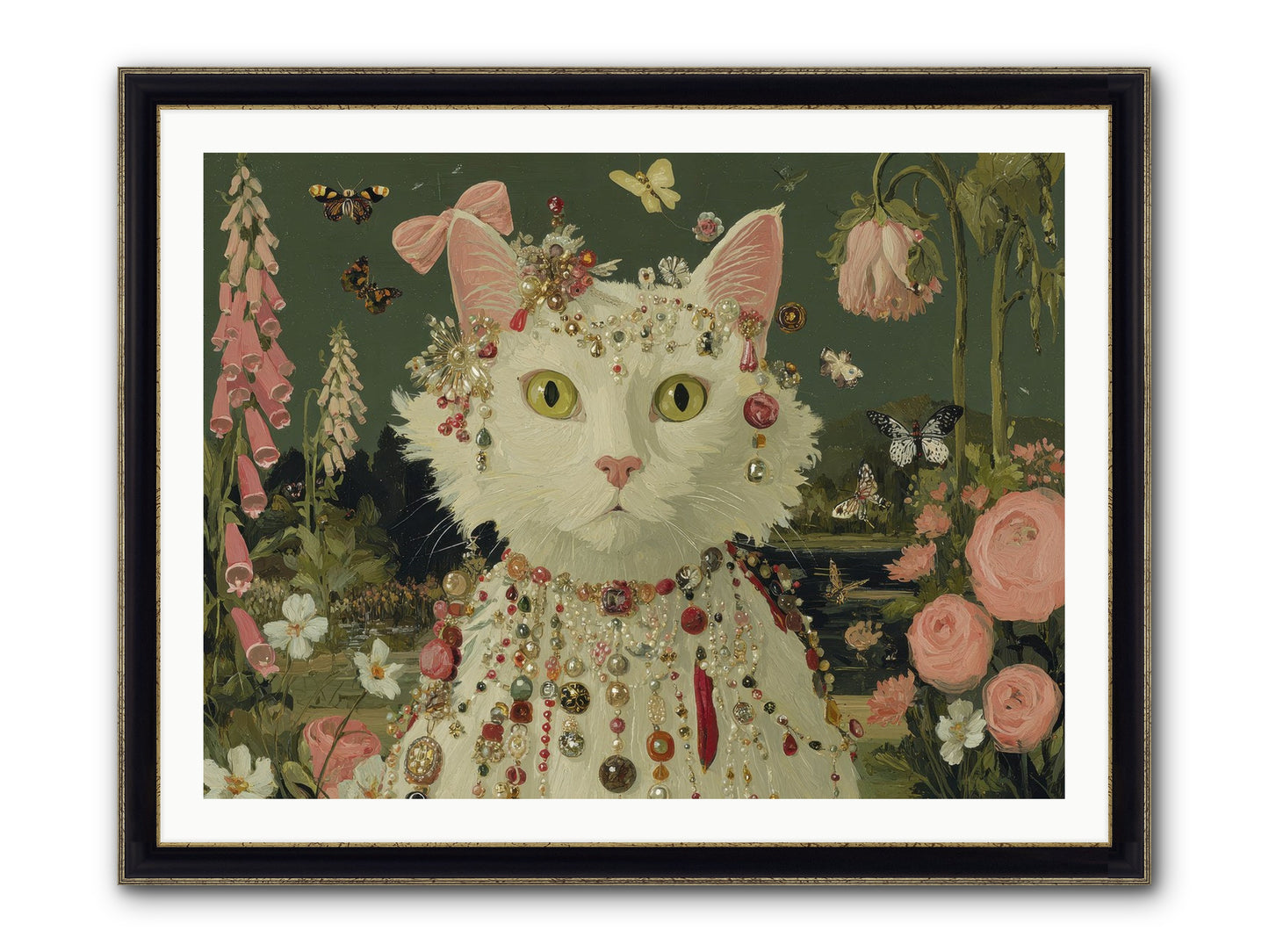 Cricket’s Lullaby Framed Print - Black & Gold 40x30