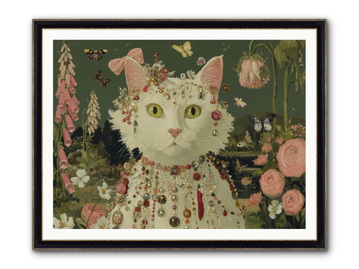 Cricket’s Lullaby Framed Print - Black & Gold 48x36
