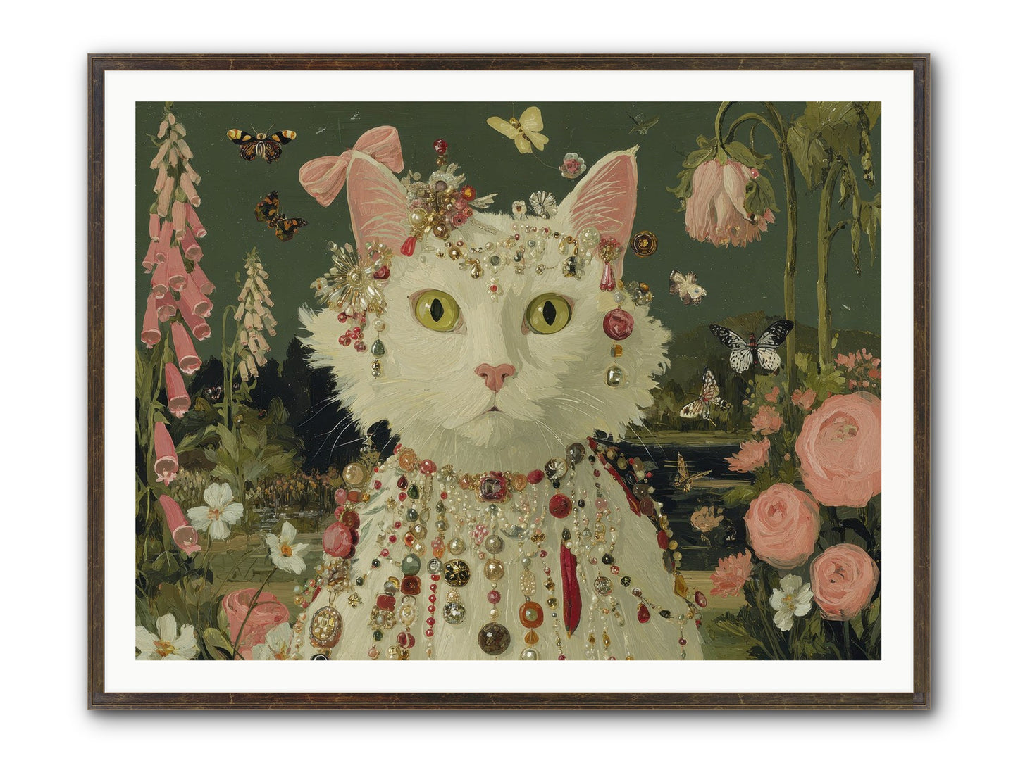 Cricket’s Lullaby Framed Print - Slimwoods Black/Gold 48x36