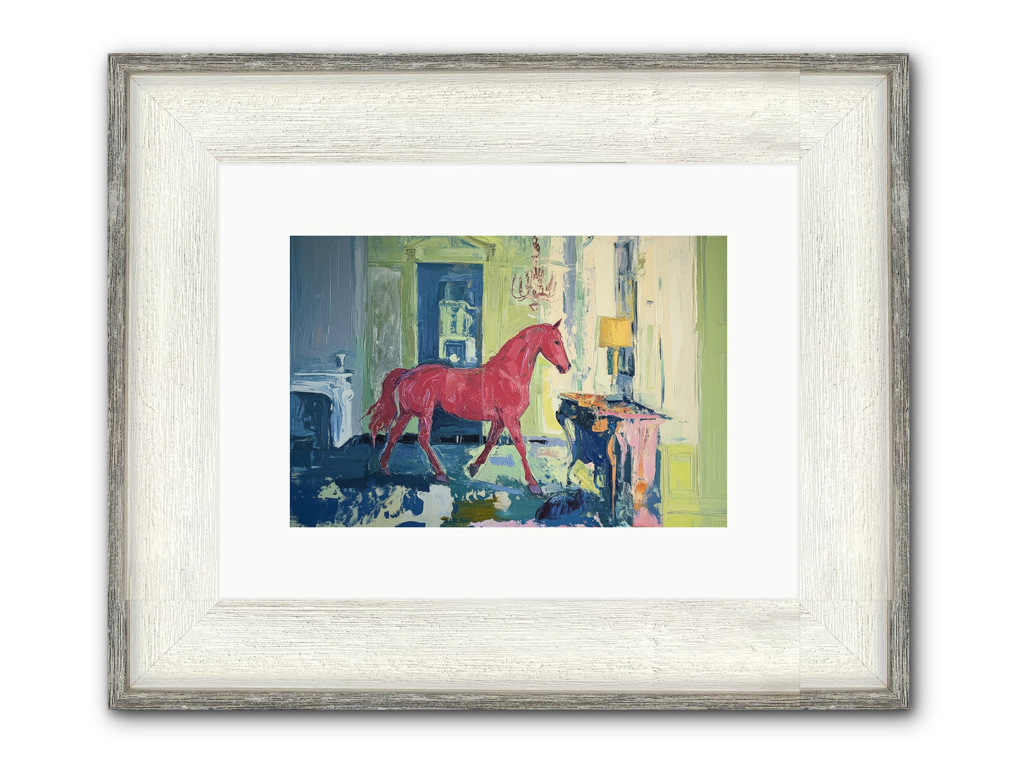 Crimson Tales Framed Print - Driftwood White 12x8