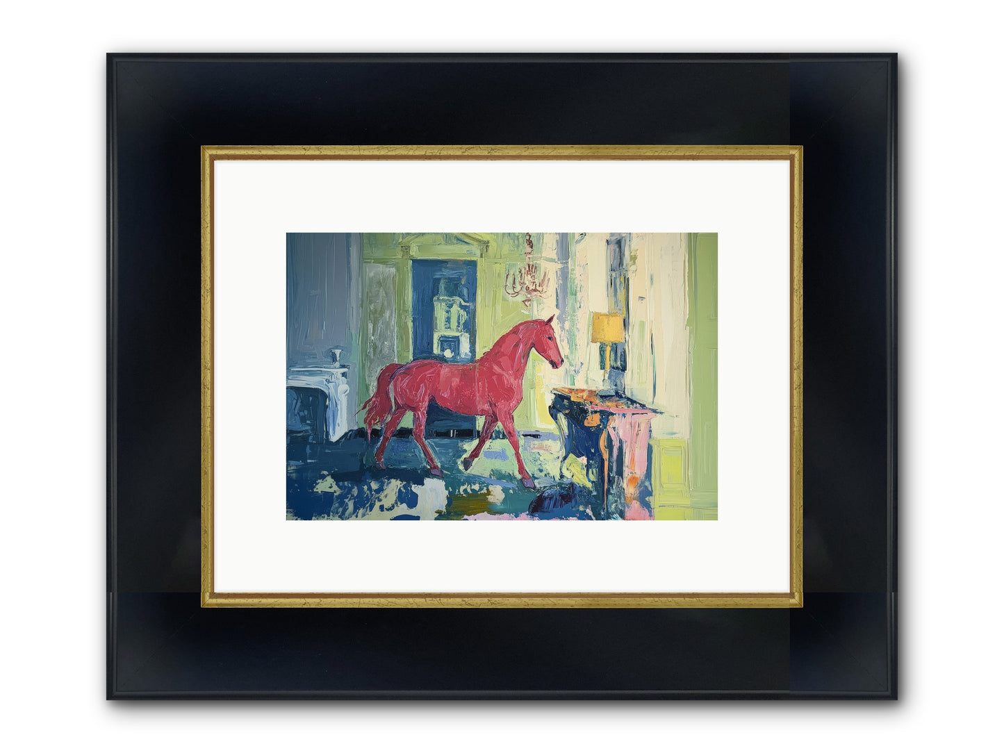 Crimson Tales Framed Print - Wide Black w/Gold 12x8