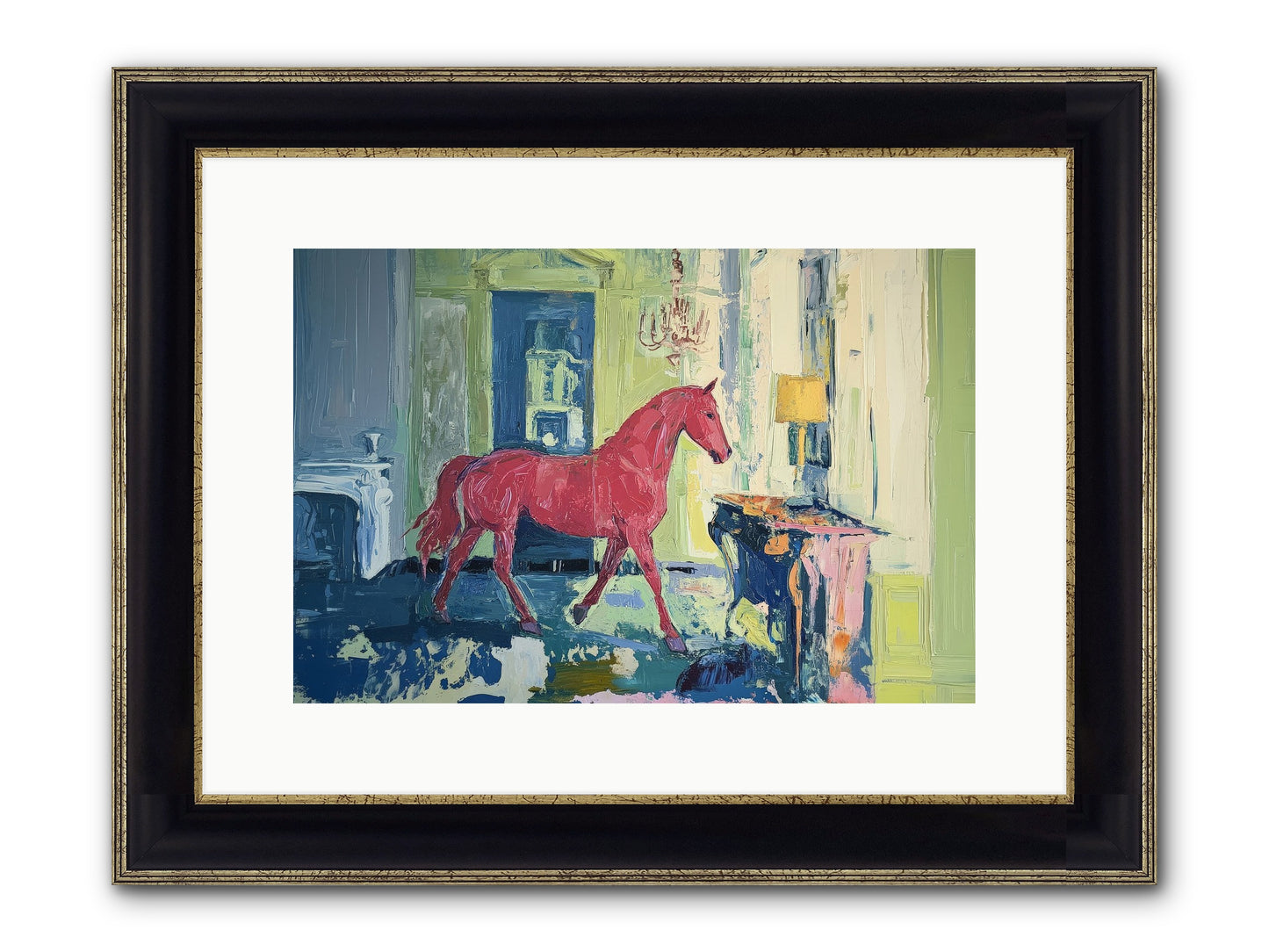 Crimson Tales Framed Print - Black & Gold 15x10