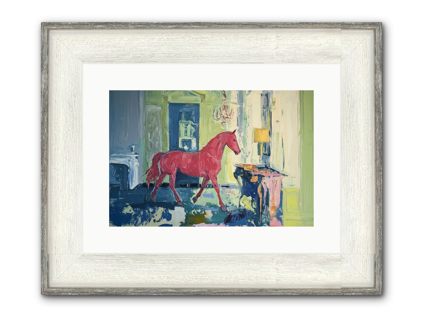 Crimson Tales Framed Print - Driftwood White 15x10