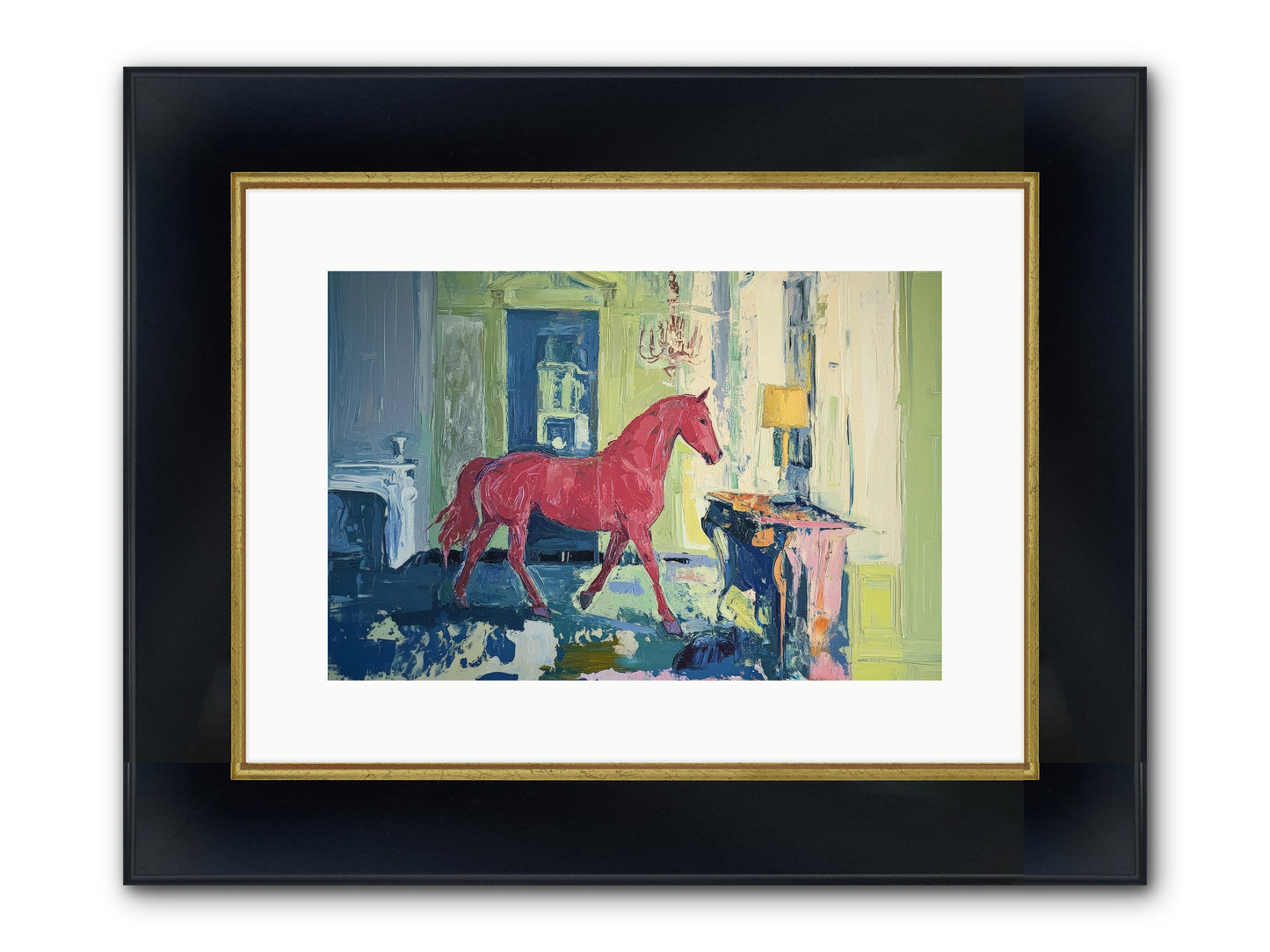Crimson Tales Framed Print - Wide Black w/Gold 15x10