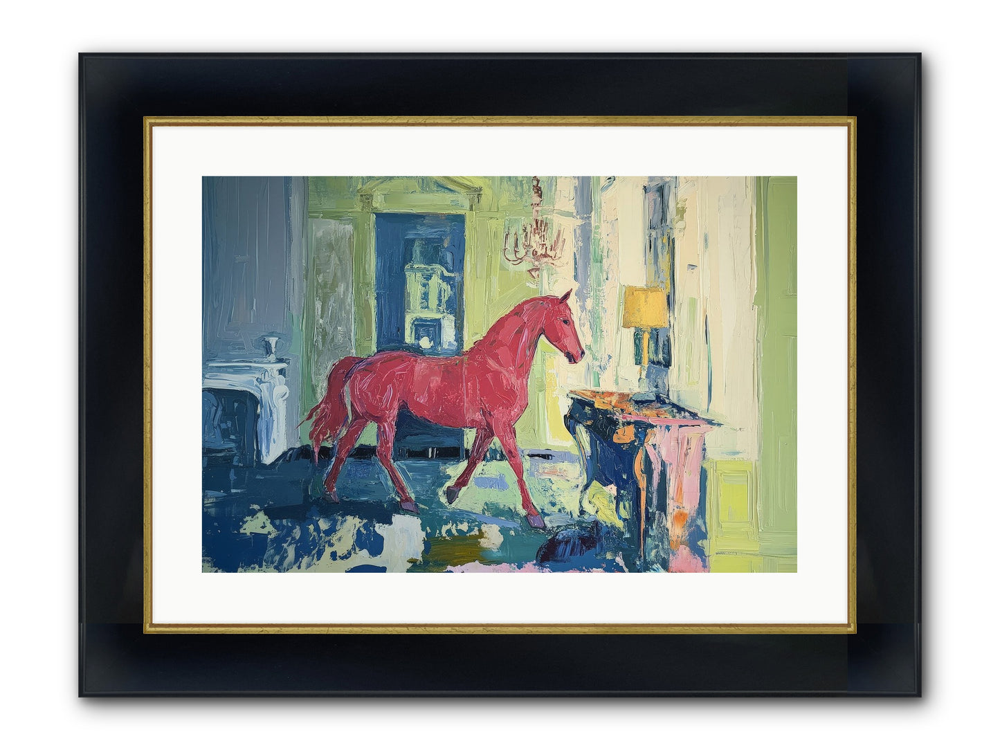 Crimson Tales Framed Print - Wide Black w/Gold 24x16