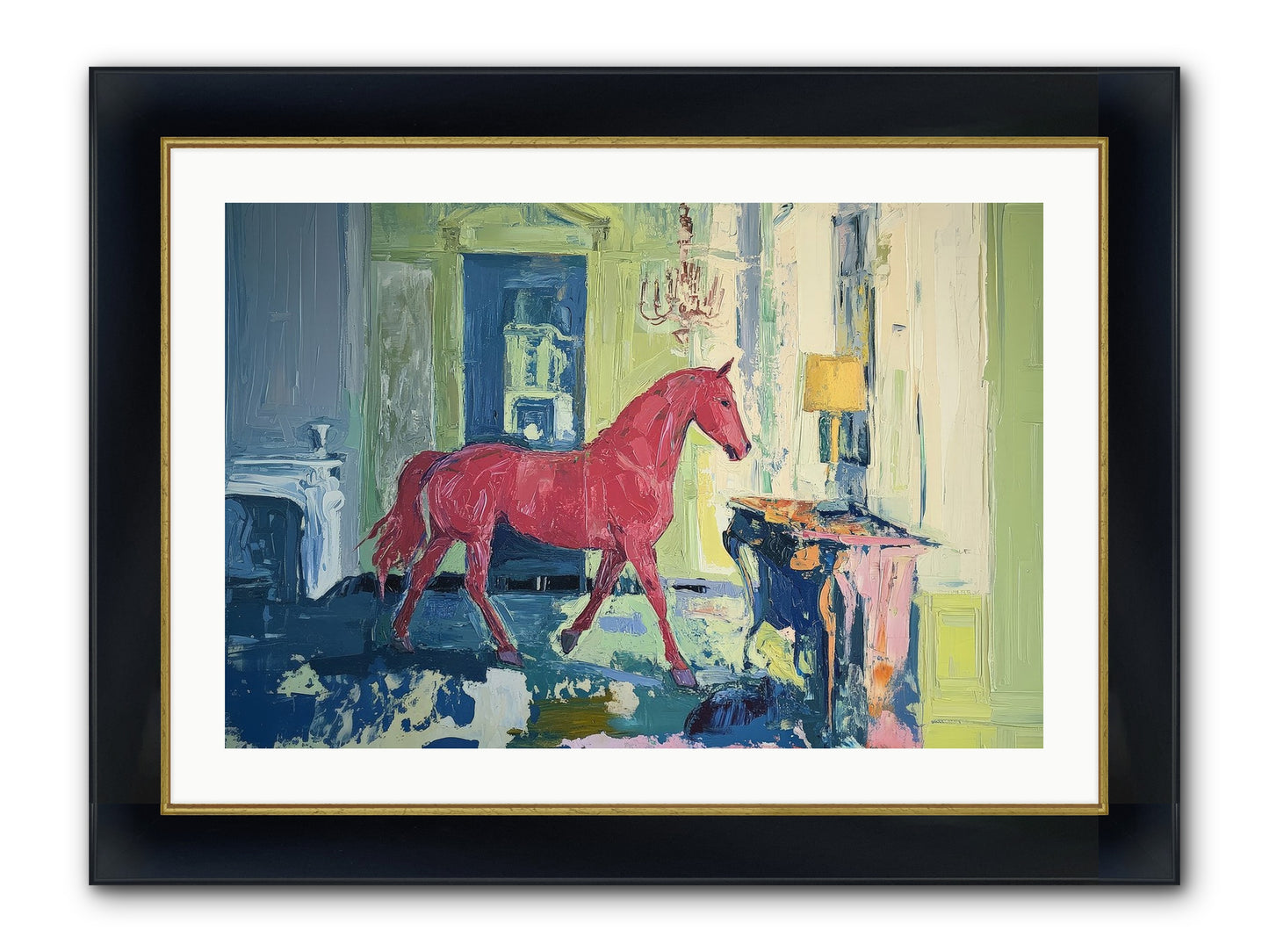 Crimson Tales Framed Print - Wide Black w/Gold 30x20