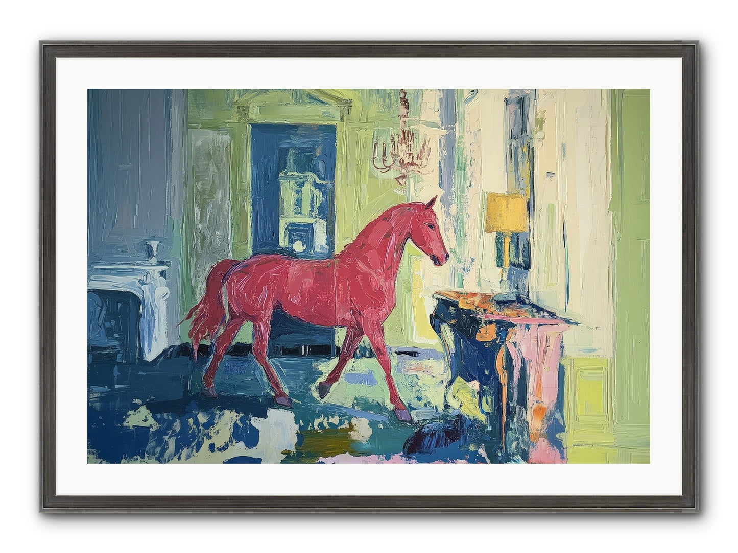 Crimson Tales Framed Print - Slimwoods Black/Silver 36x24