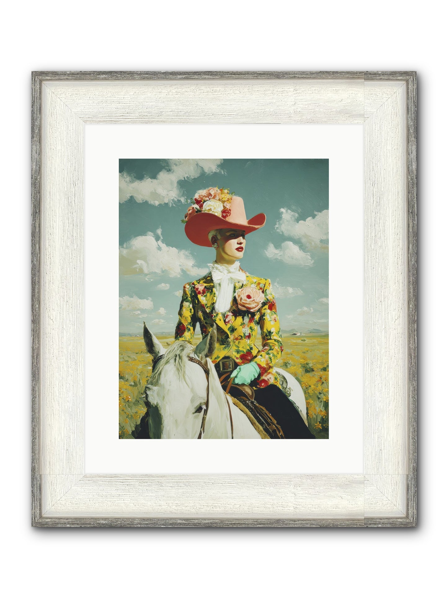 Crown & Cloak Framed Print - Driftwood White 12x16