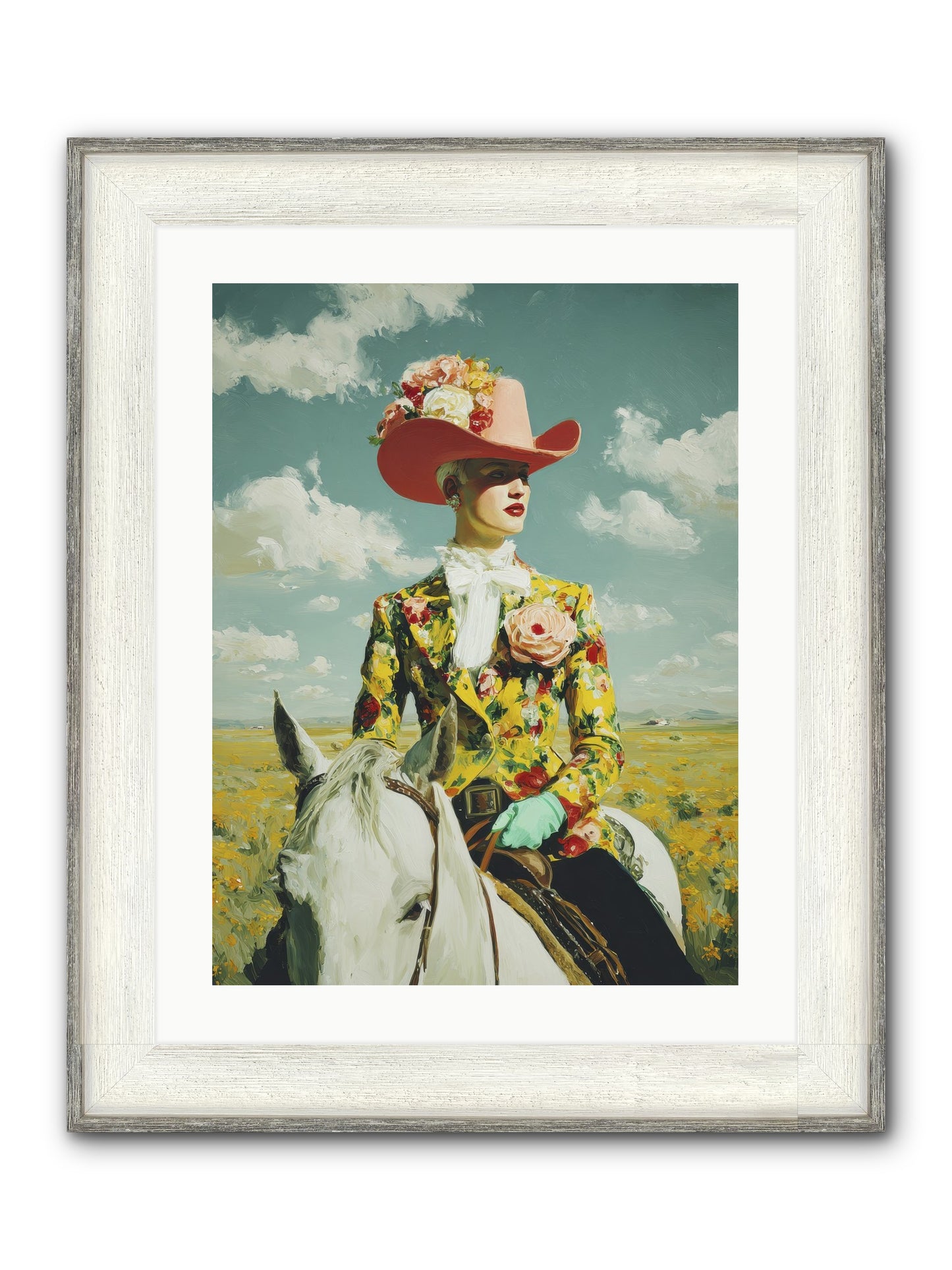Crown & Cloak Framed Print - Driftwood White 18x24