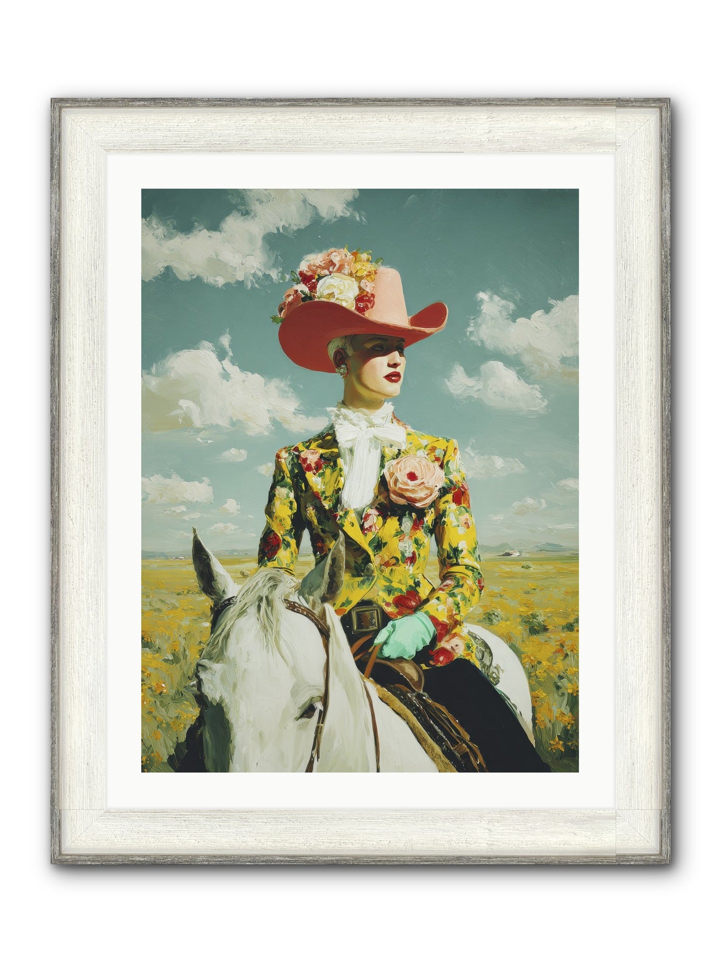 Crown & Cloak Framed Print - Driftwood White 24x32