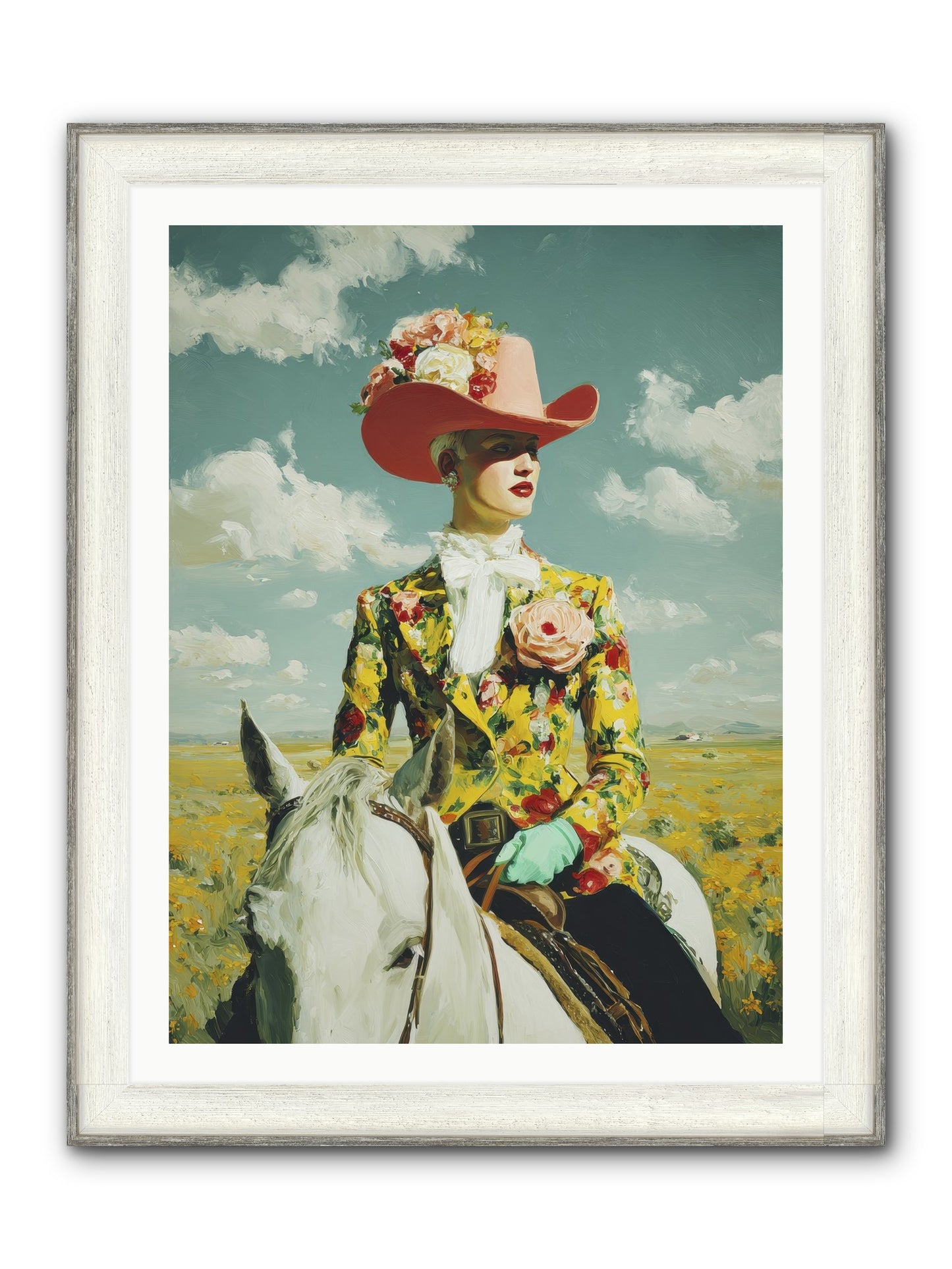 Crown & Cloak Framed Print - Driftwood White 30x40