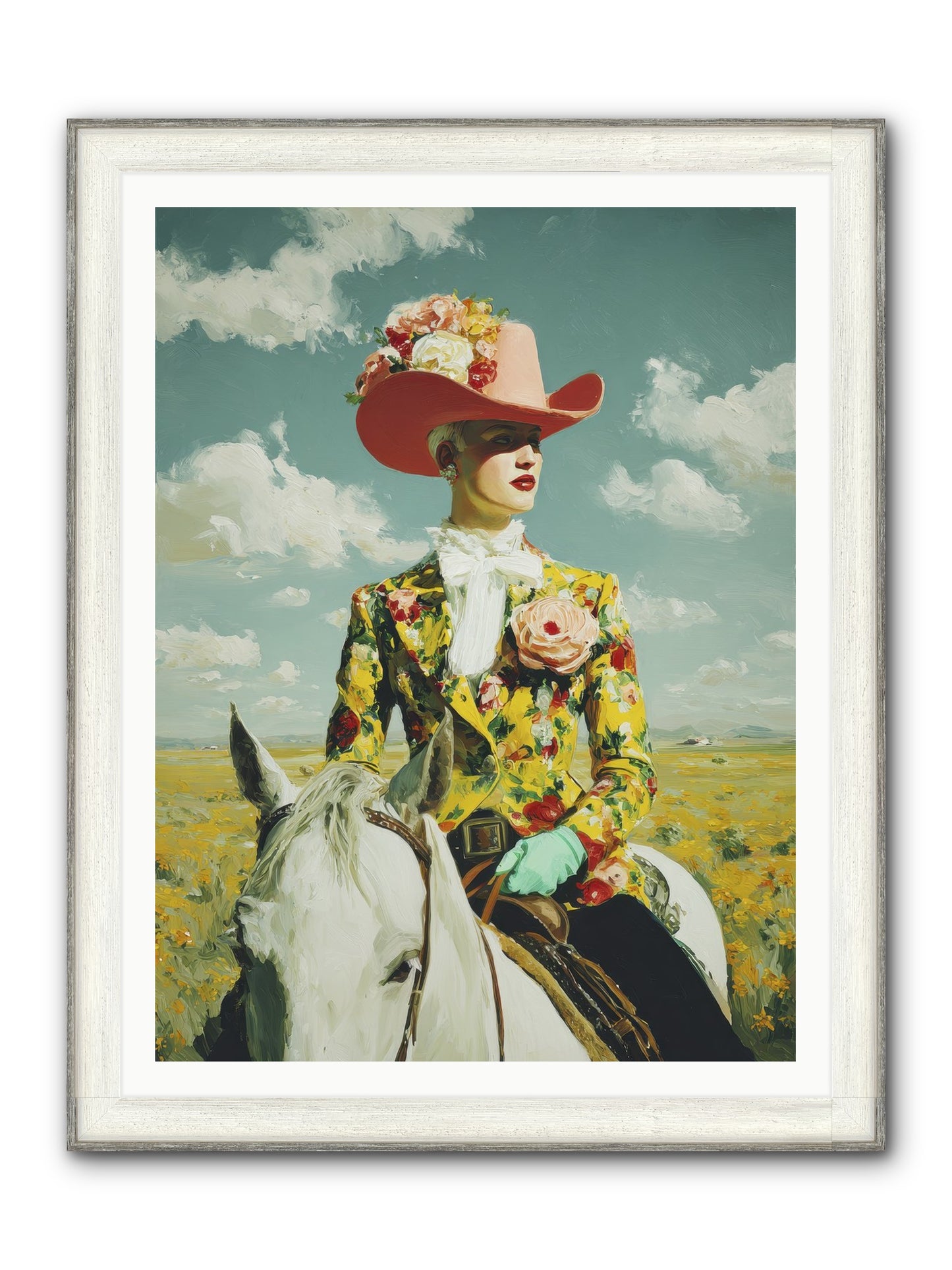 Crown & Cloak Framed Print - Driftwood White 36x48