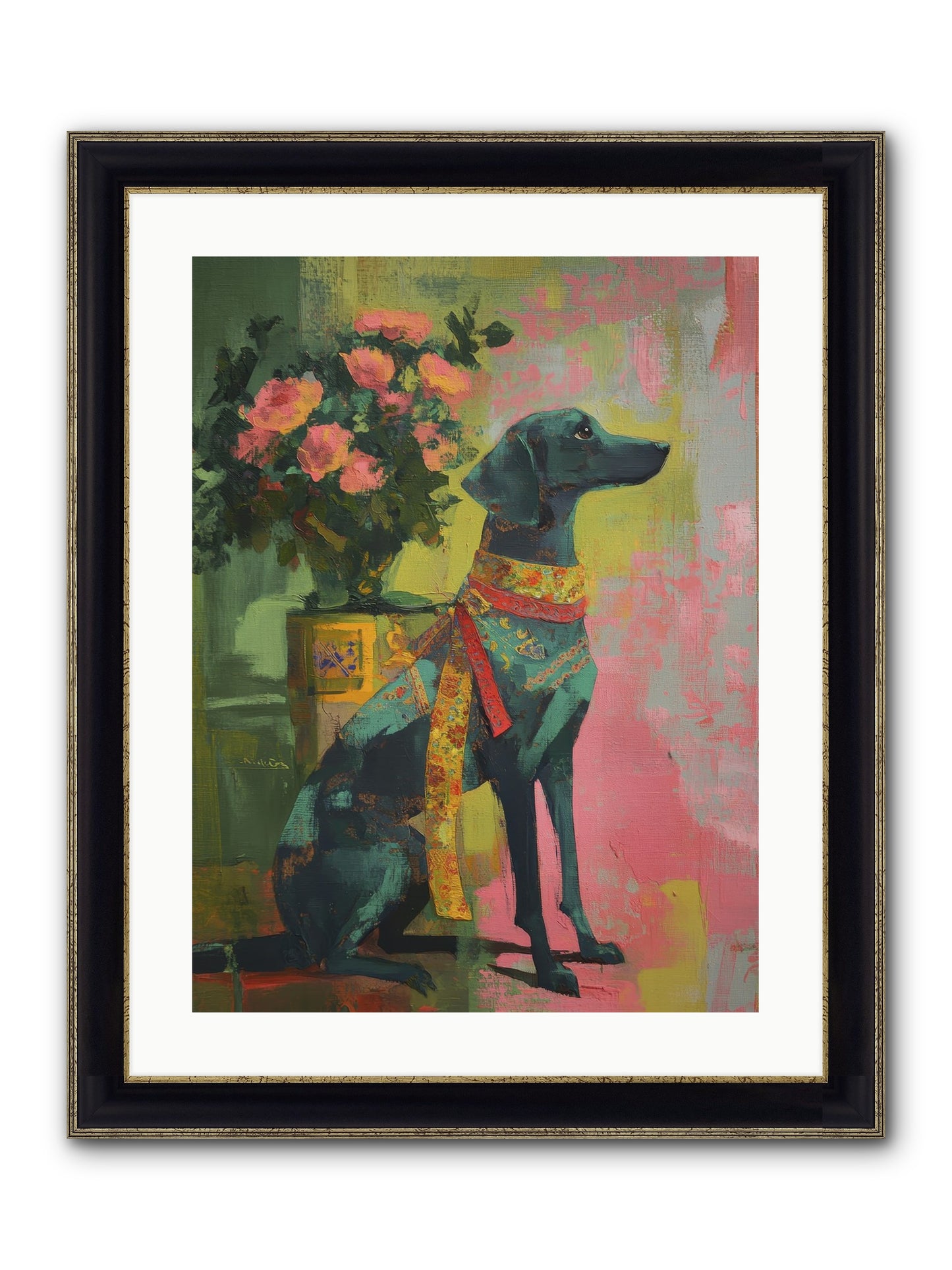Crown Jewel Framed Print - Black & Gold 18x24