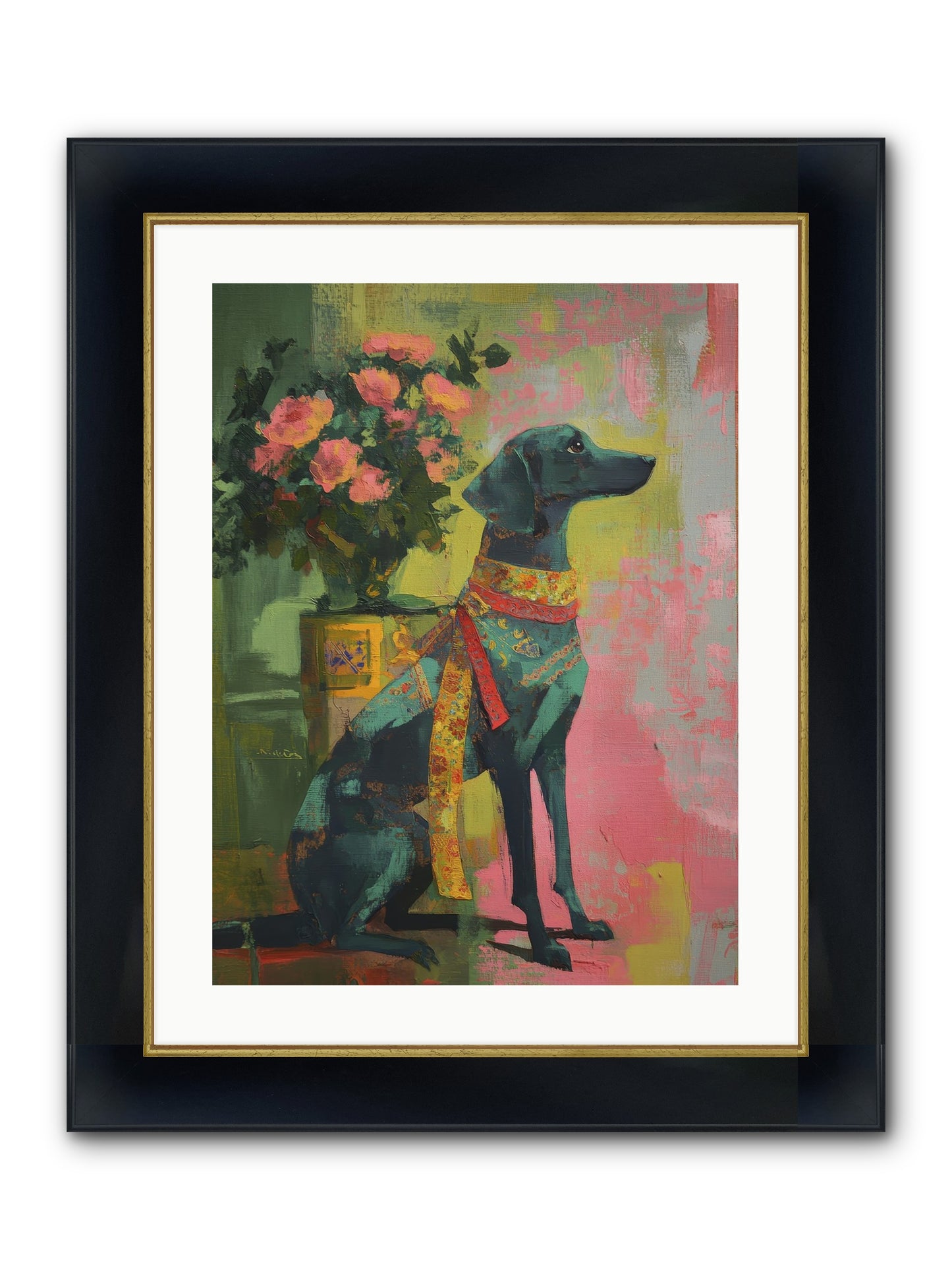 Crown Jewel Framed Print - Wide Black w/Gold 18x24