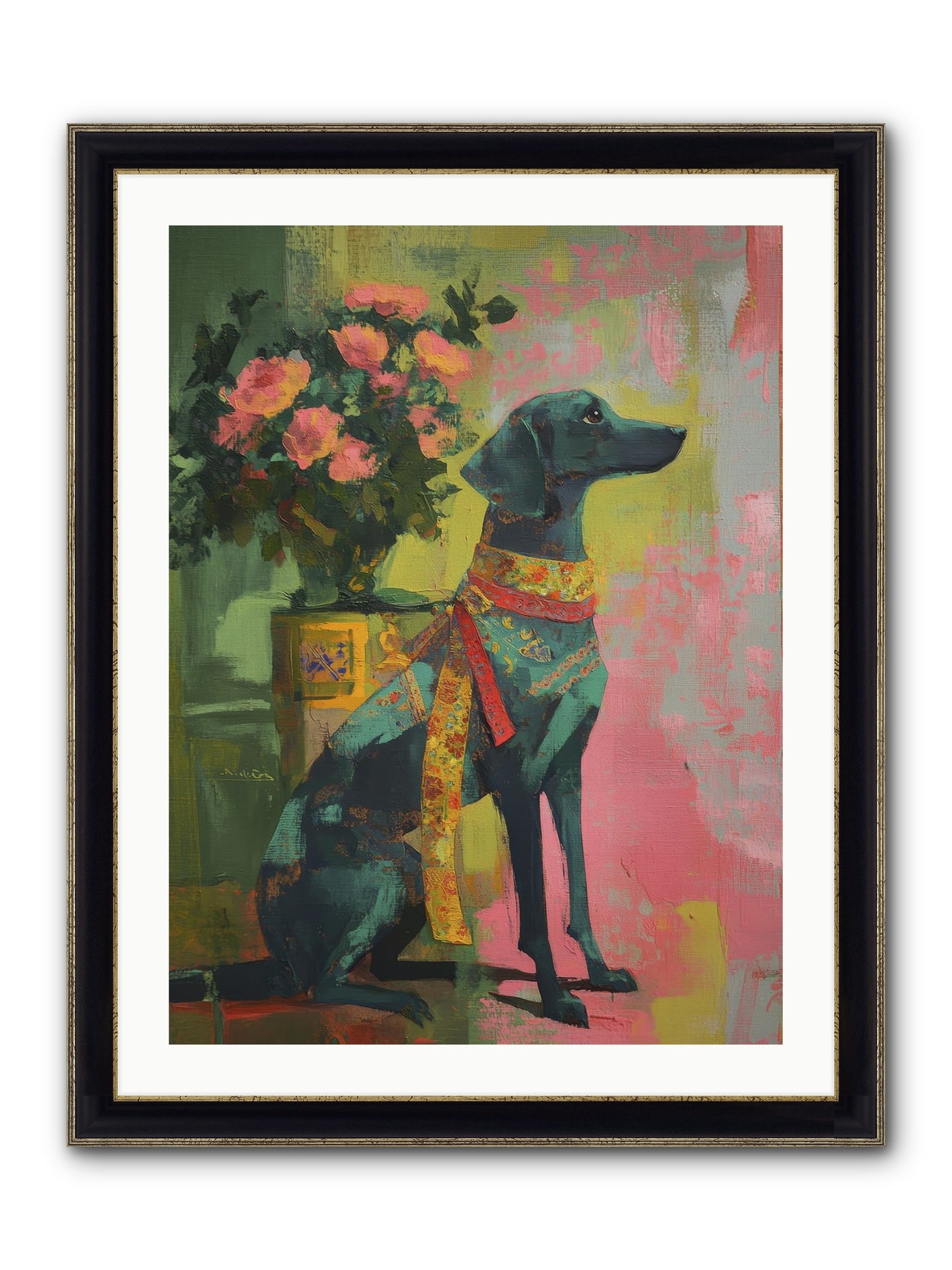 Crown Jewel Framed Print - Black & Gold 24x32