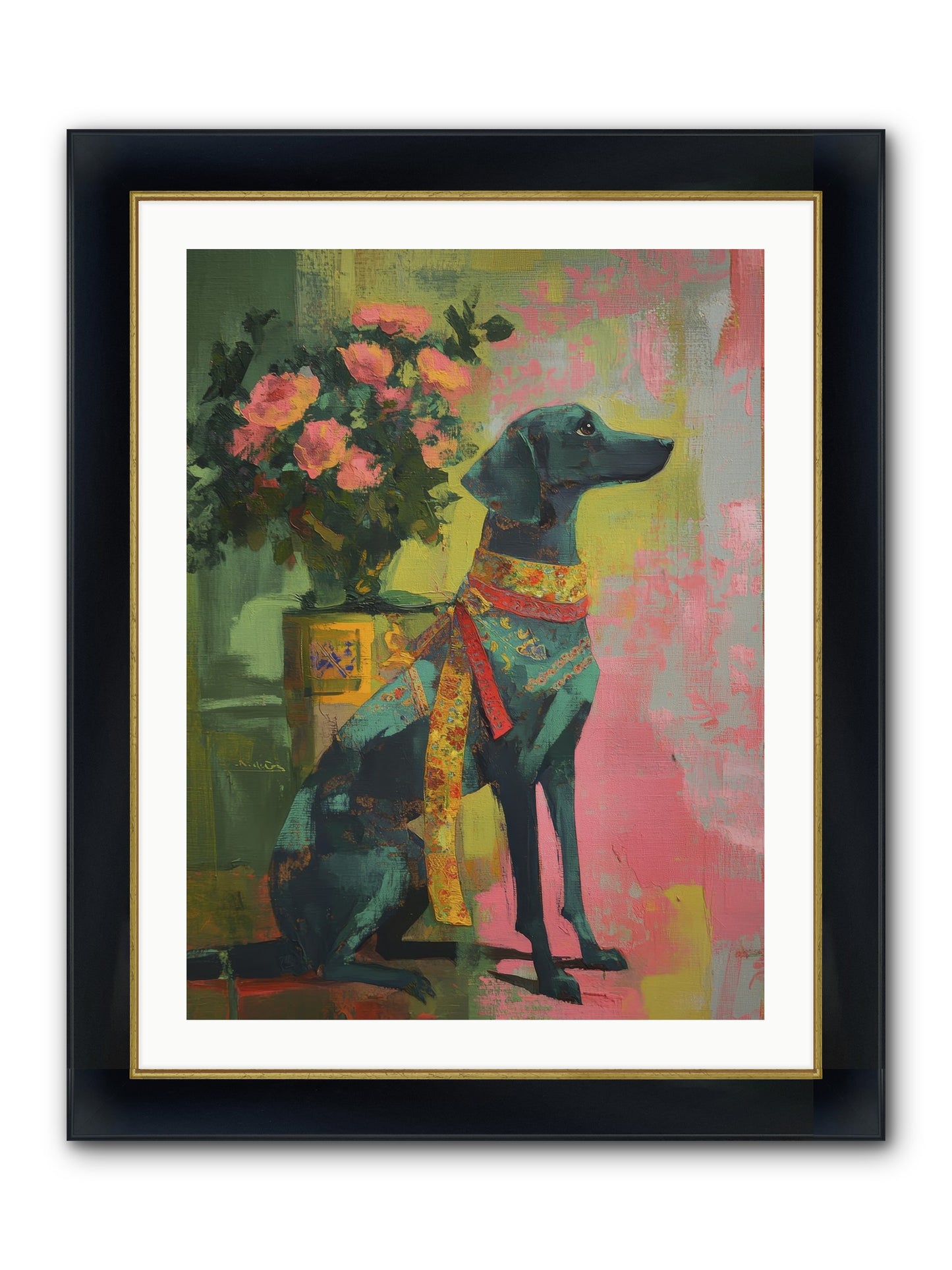 Crown Jewel Framed Print - Wide Black w/Gold 24x32