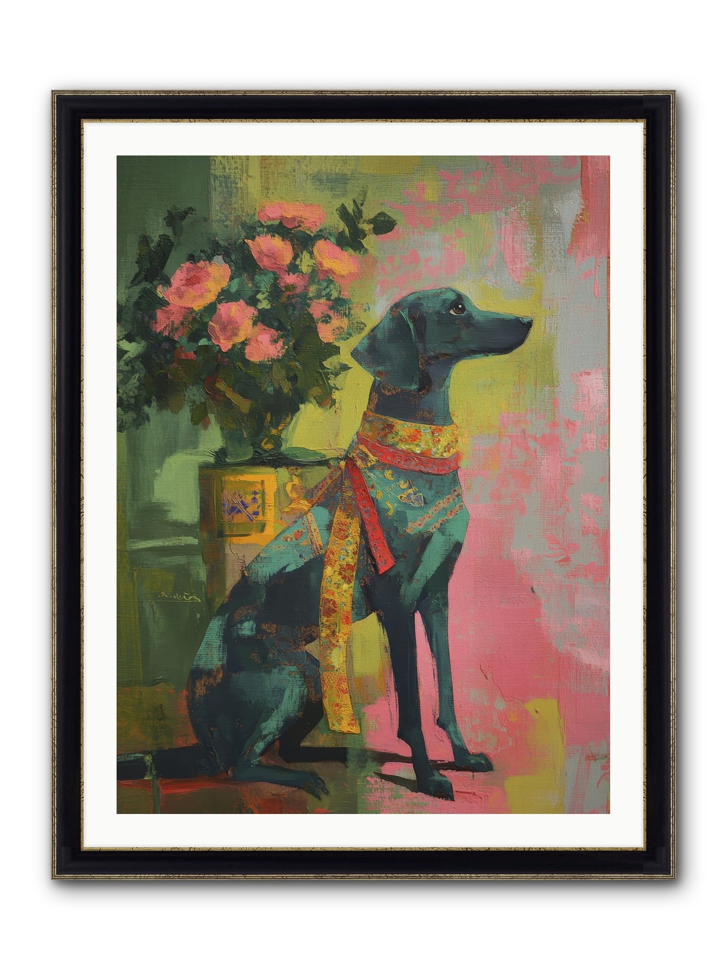 Crown Jewel Framed Print - Black & Gold 30x40