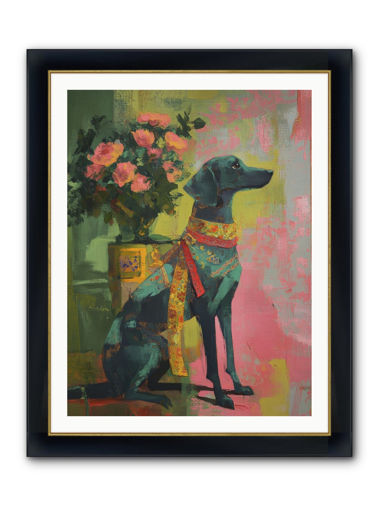 Crown Jewel Framed Print - Wide Black w/Gold 30x40