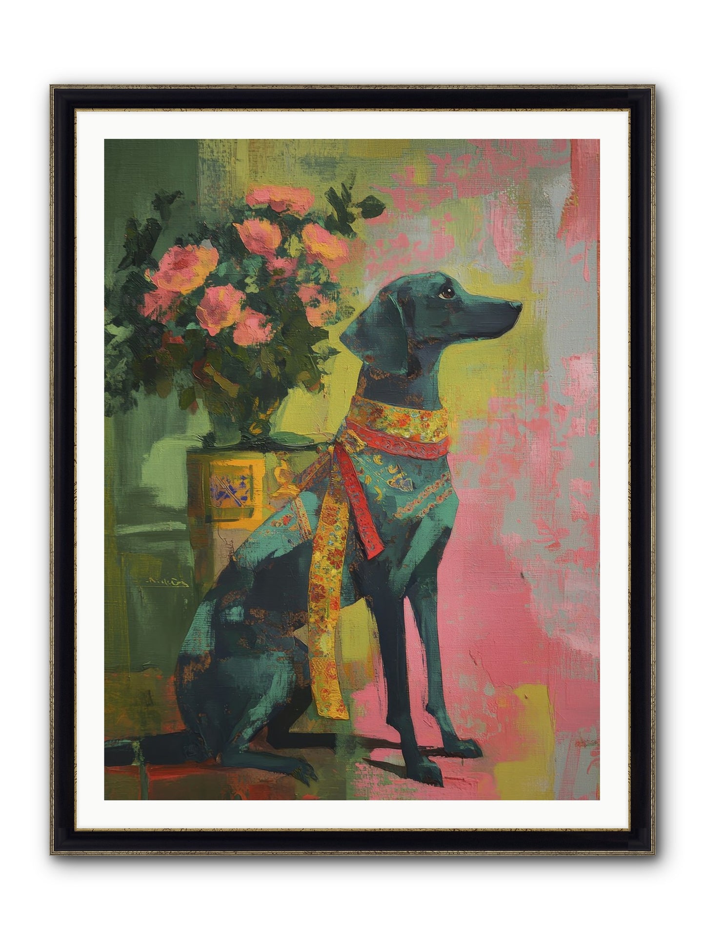Crown Jewel Framed Print - Black & Gold 36x48