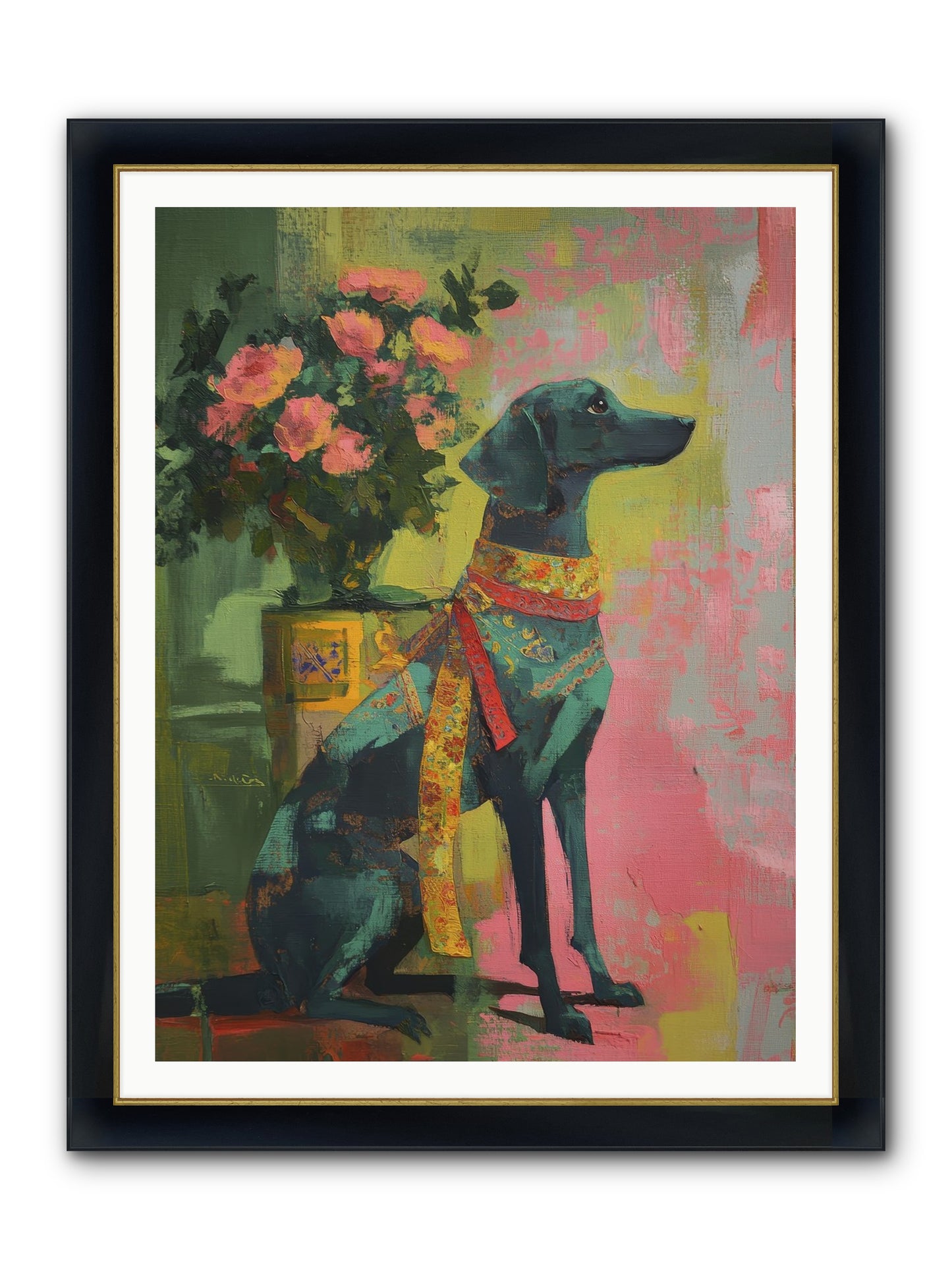 Crown Jewel Framed Print - Wide Black w/Gold 36x48