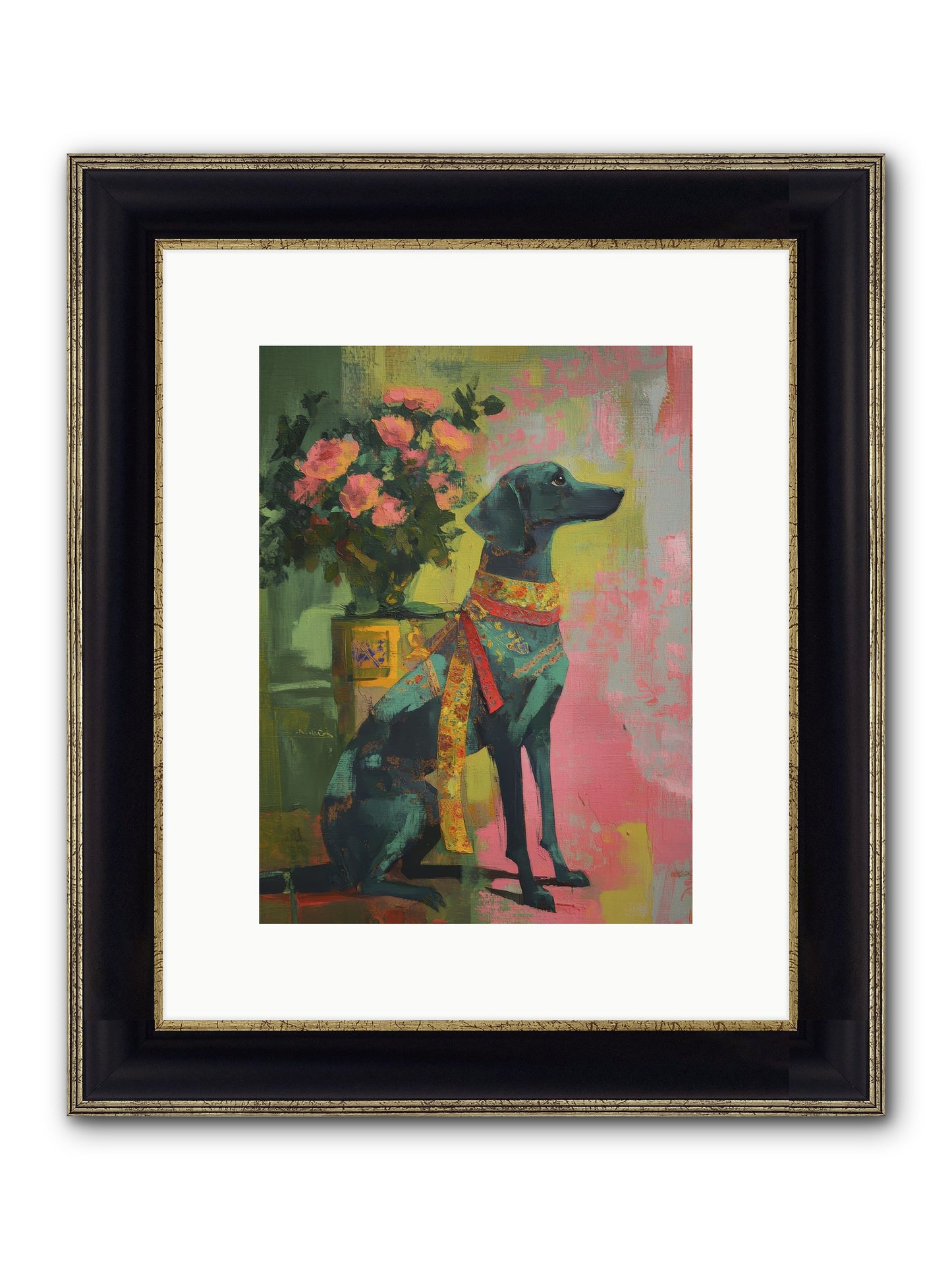 Crown Jewel Framed Print - Black & Gold 9x12
