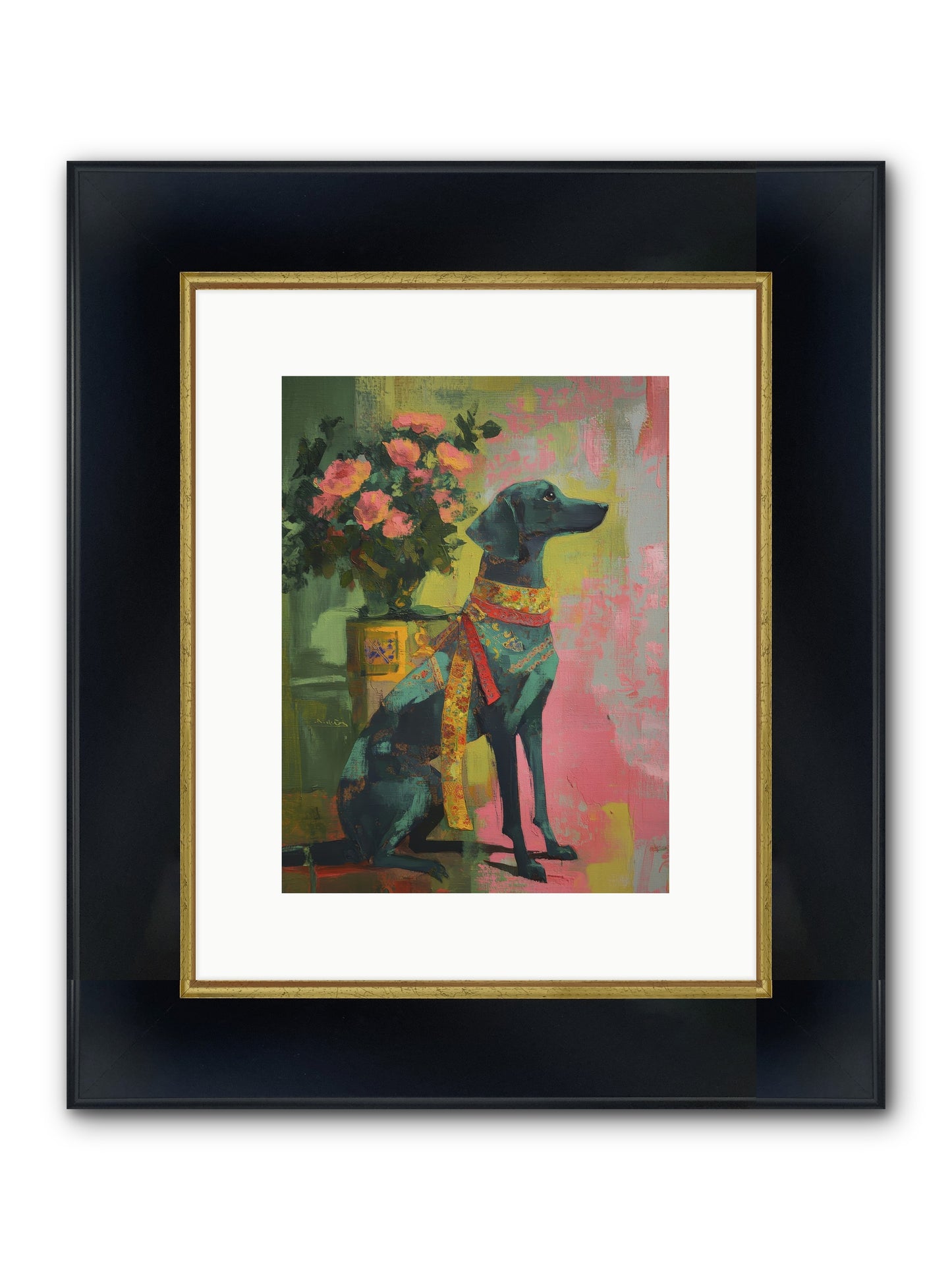 Crown Jewel Framed Print - Wide Black w/Gold 9x12