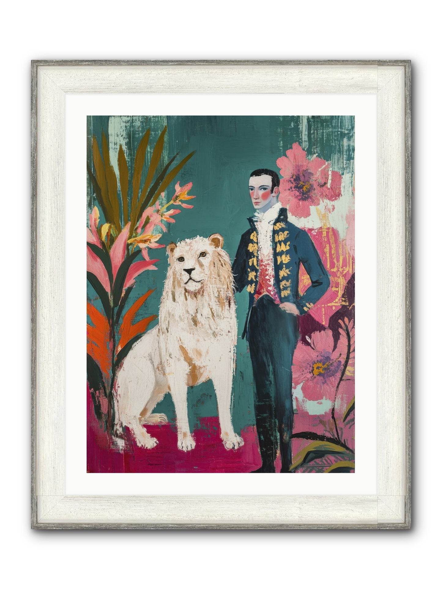 Crown & Mane Framed Print - Driftwood White 24x32