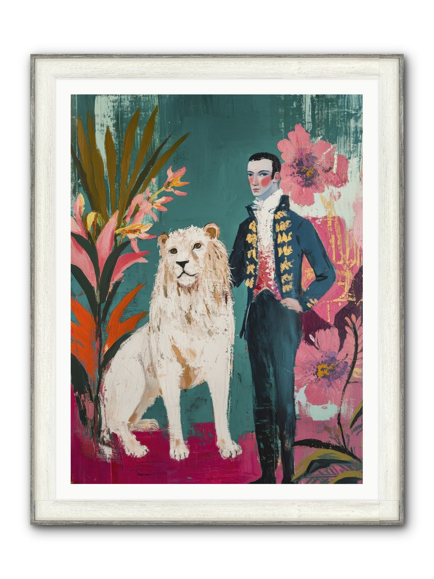 Crown & Mane Framed Print - Driftwood White 36x48