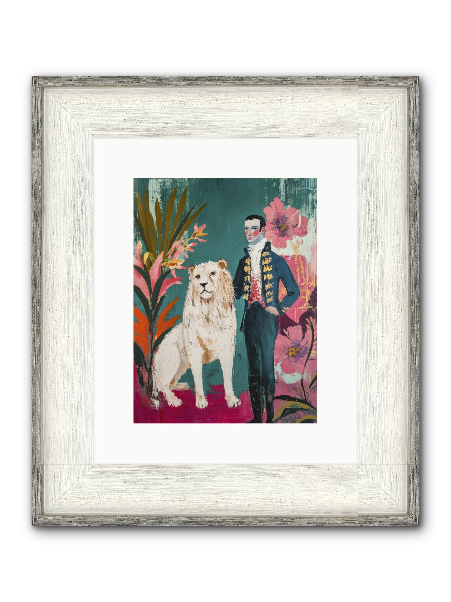 Crown & Mane Framed Print - Driftwood White 9x12