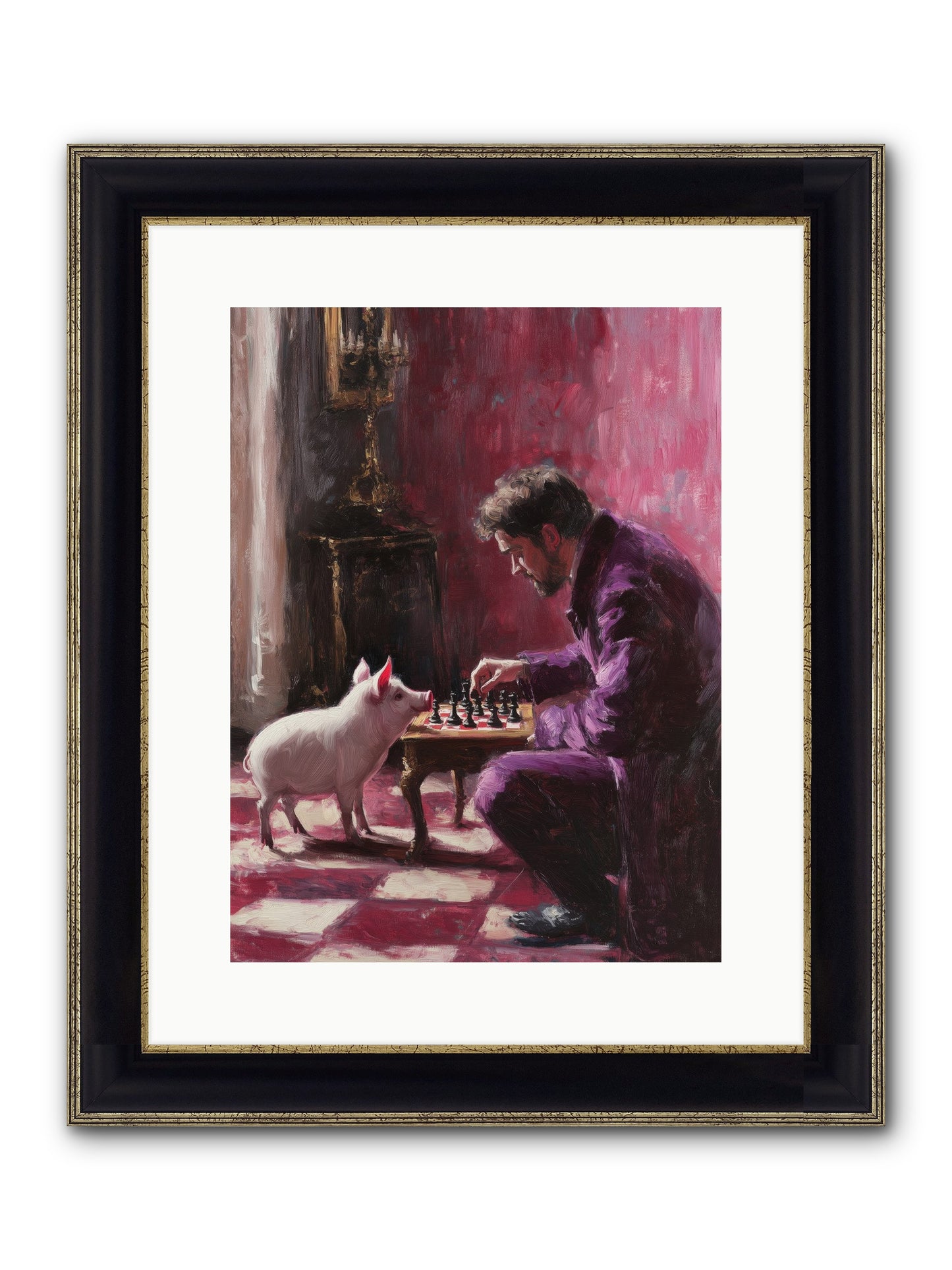 Crown Prince Of Truffles Framed Print - Black & Gold 12x16