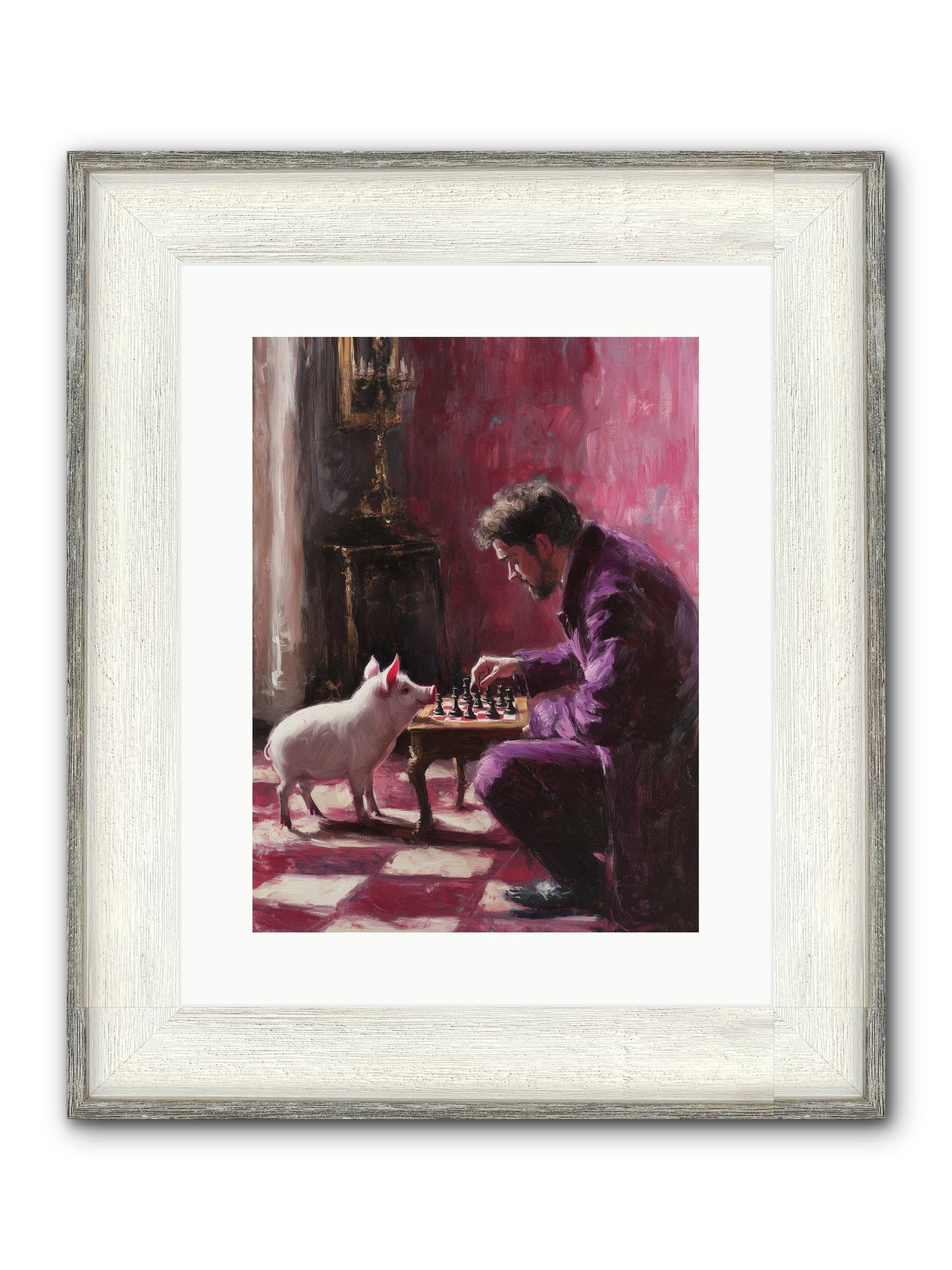Crown Prince Of Truffles Framed Print - Driftwood White 12x16