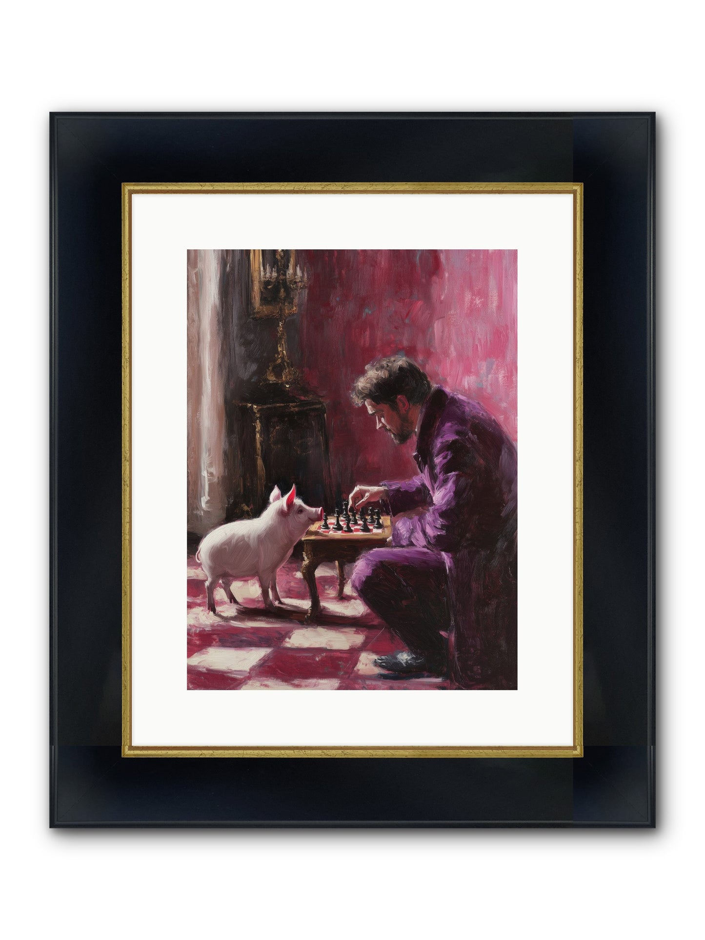 Crown Prince Of Truffles Framed Print - Wide Black w/Gold 12x16
