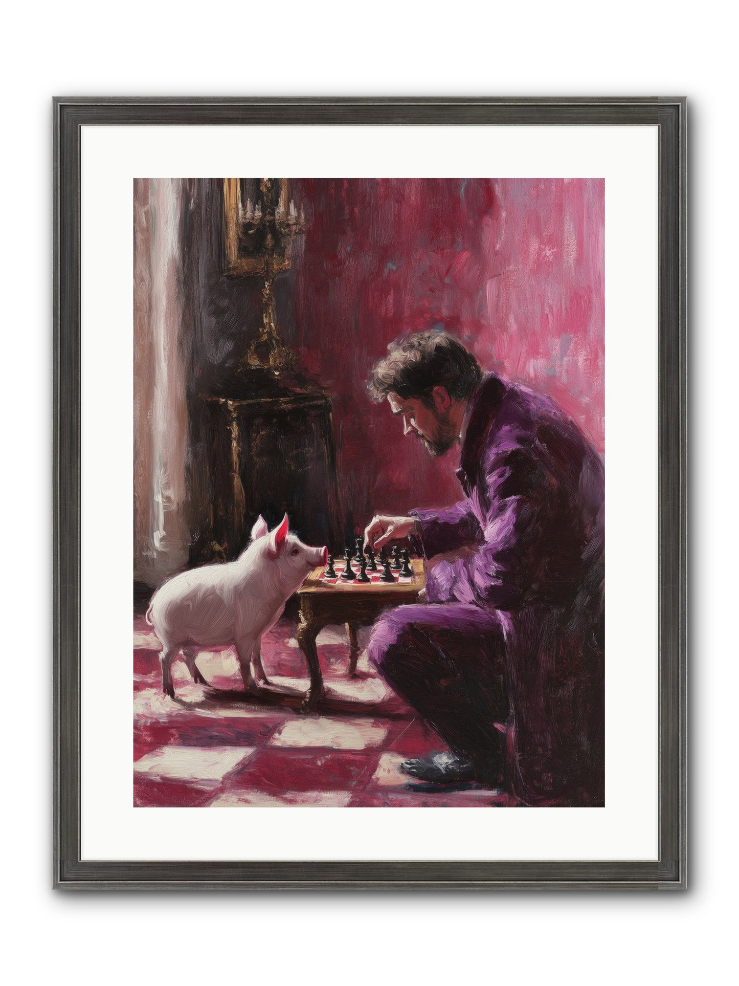 Crown Prince Of Truffles Framed Print - Slimwoods Black/Silver 18x24