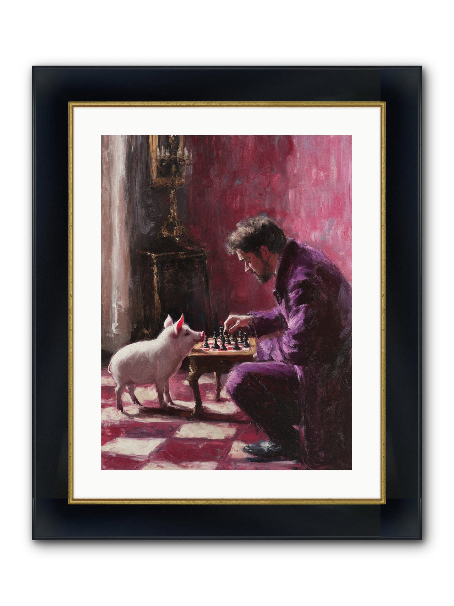 Crown Prince Of Truffles Framed Print - Wide Black w/Gold 18x24