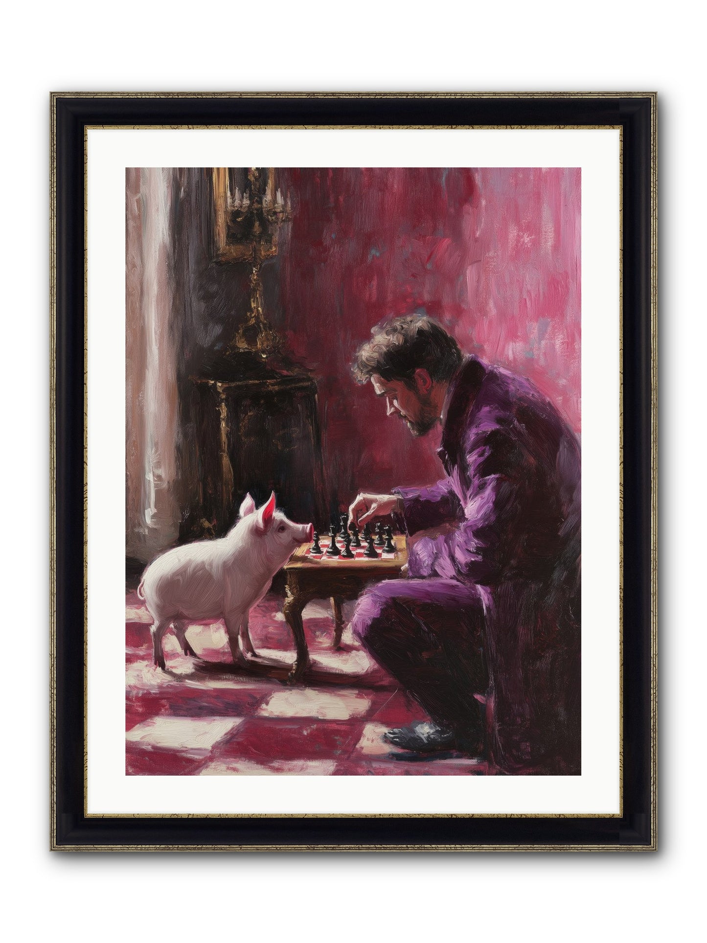 Crown Prince Of Truffles Framed Print - Black & Gold 24x32