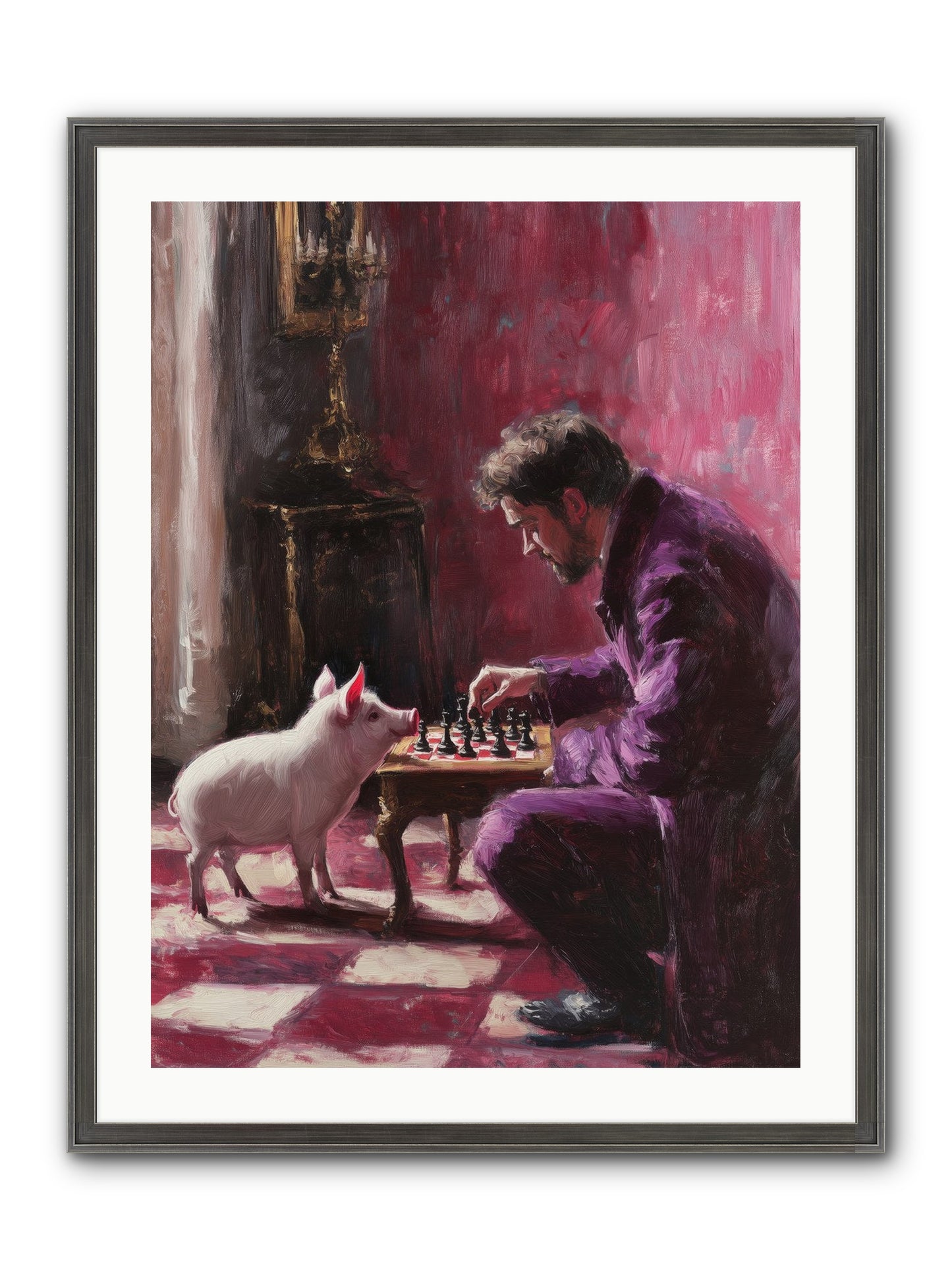 Crown Prince Of Truffles Framed Print - Slimwoods Black/Silver 24x32