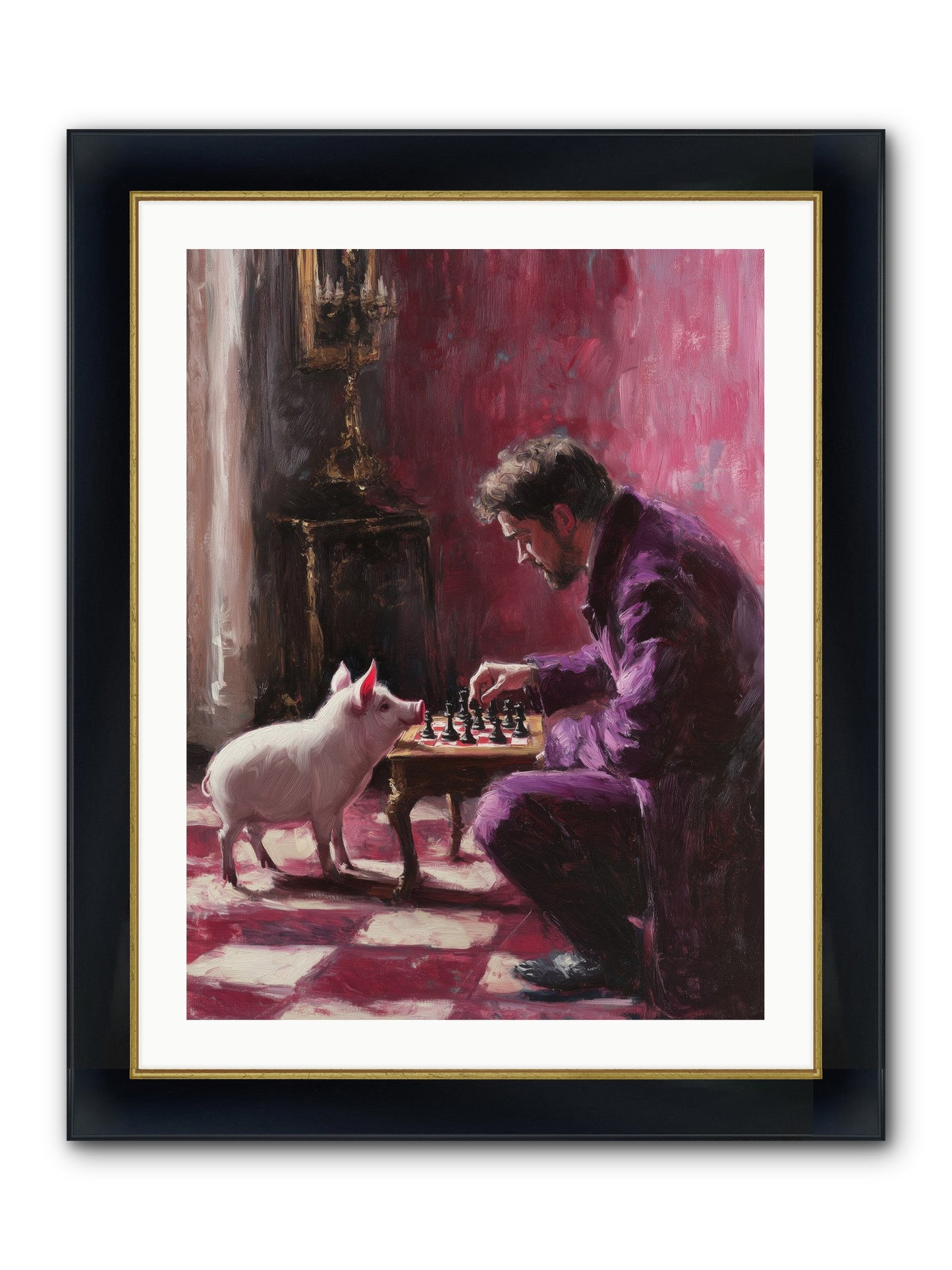 Crown Prince Of Truffles Framed Print - Wide Black w/Gold 24x32