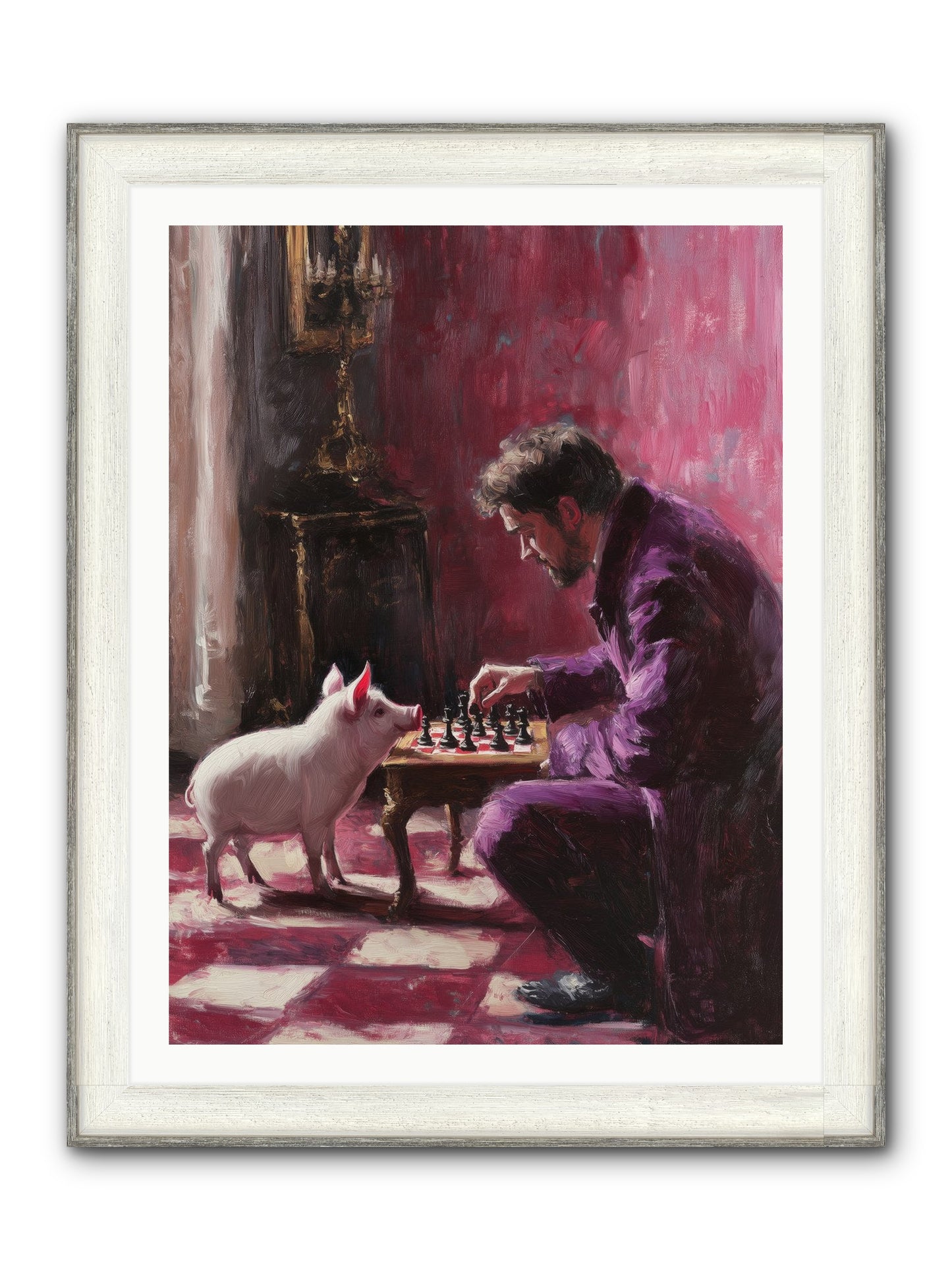 Crown Prince Of Truffles Framed Print - Driftwood White 30x40